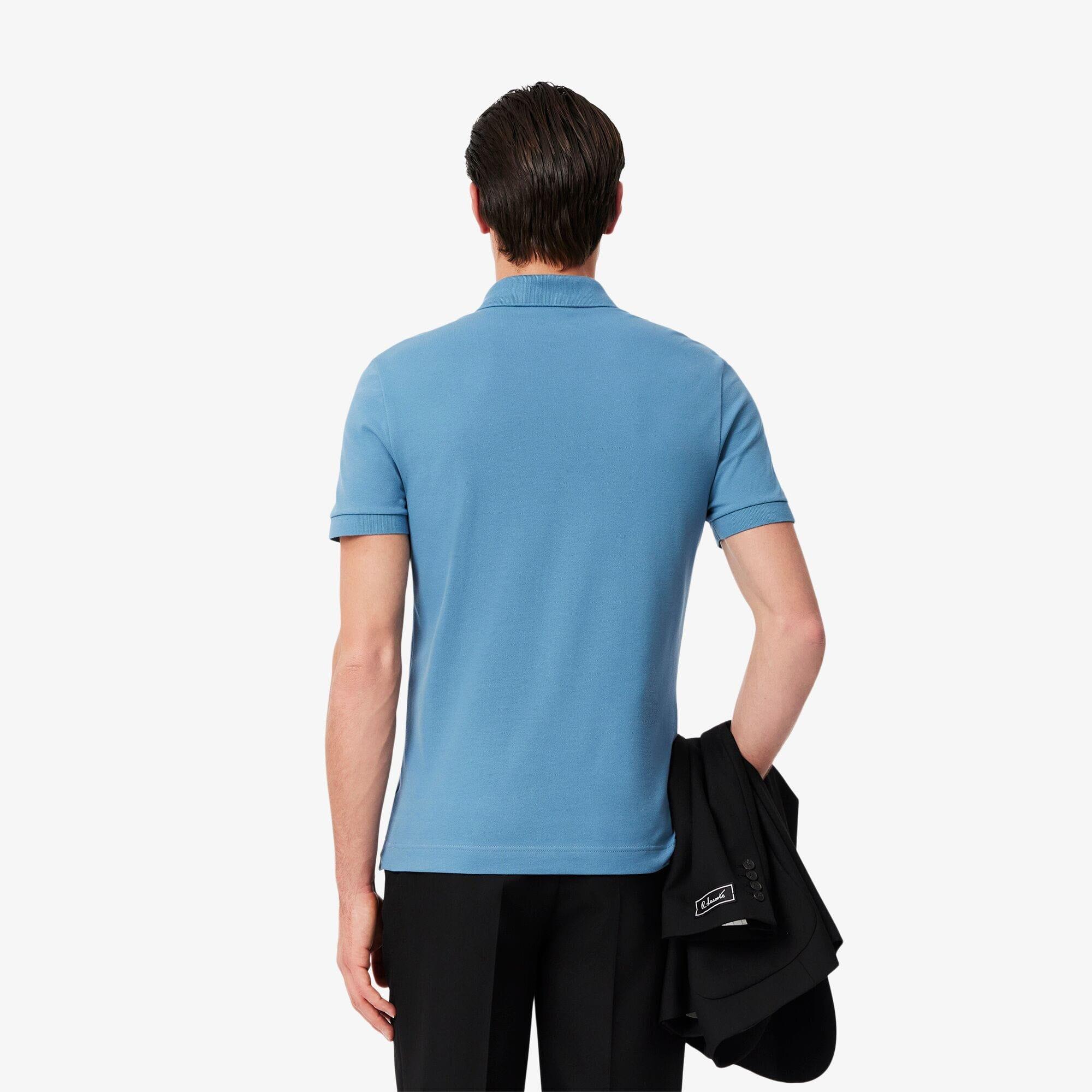 Blue - Lacoste - Regular Fit Paris Stretch Piqu¿ Polo Shirt - 3