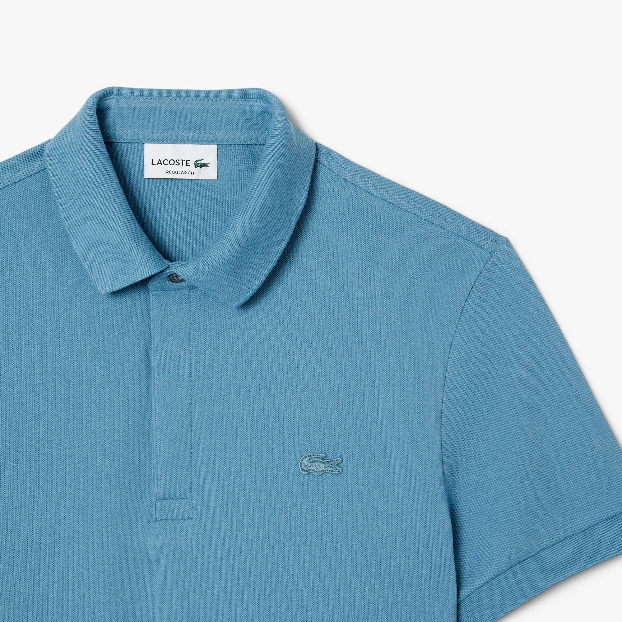 Blue - Lacoste - Regular Fit Paris Stretch Piqu¿ Polo Shirt - 5