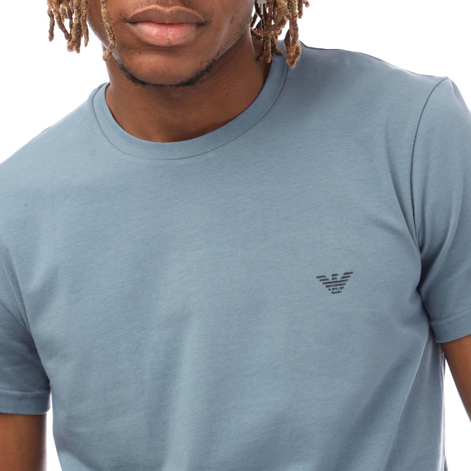 Grey Blue - Emporio Armani - 2 Pack of Endurance Logo T-Shirts - 3