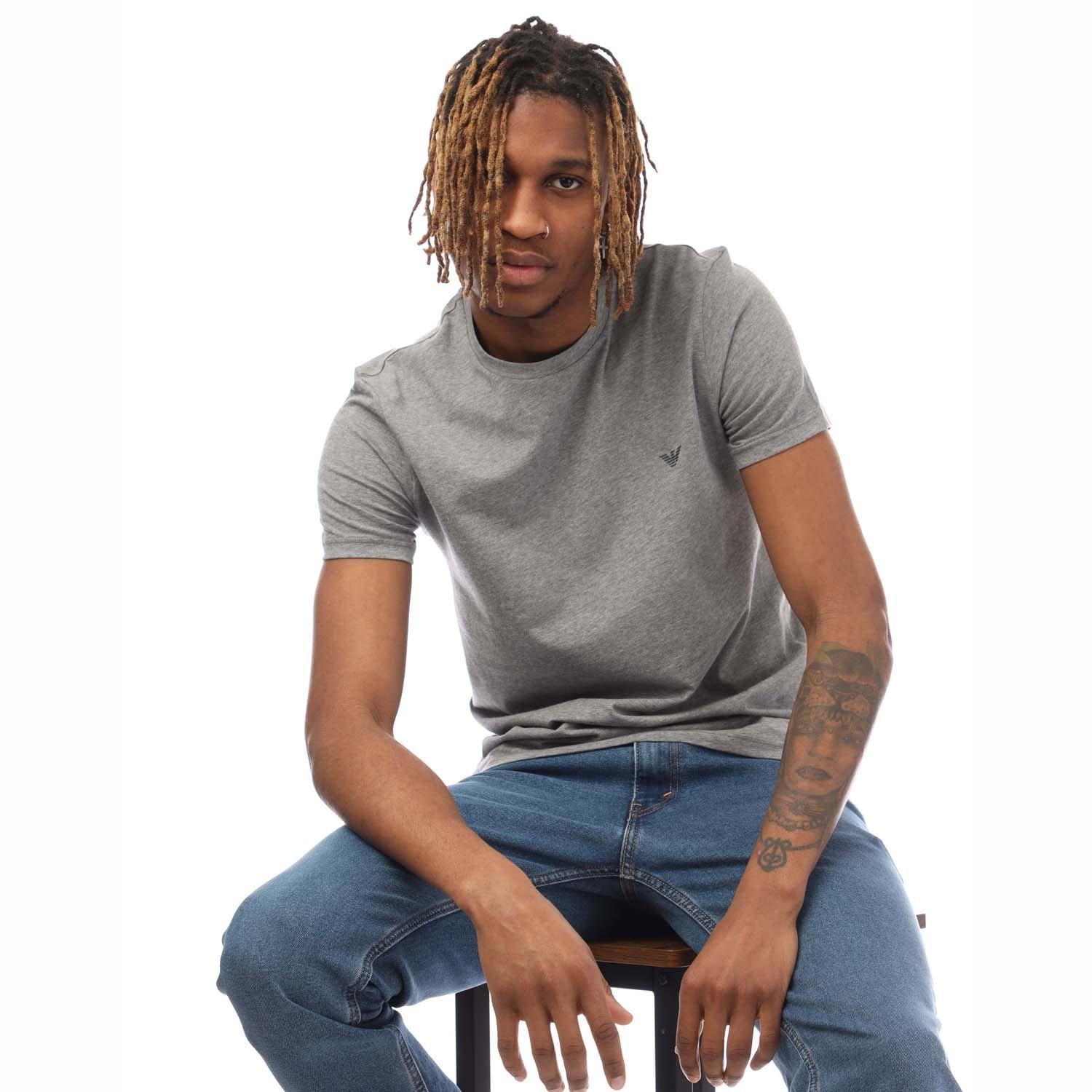 Grey Blue - Emporio Armani - 2 Pack of Endurance Logo T-Shirts - 6