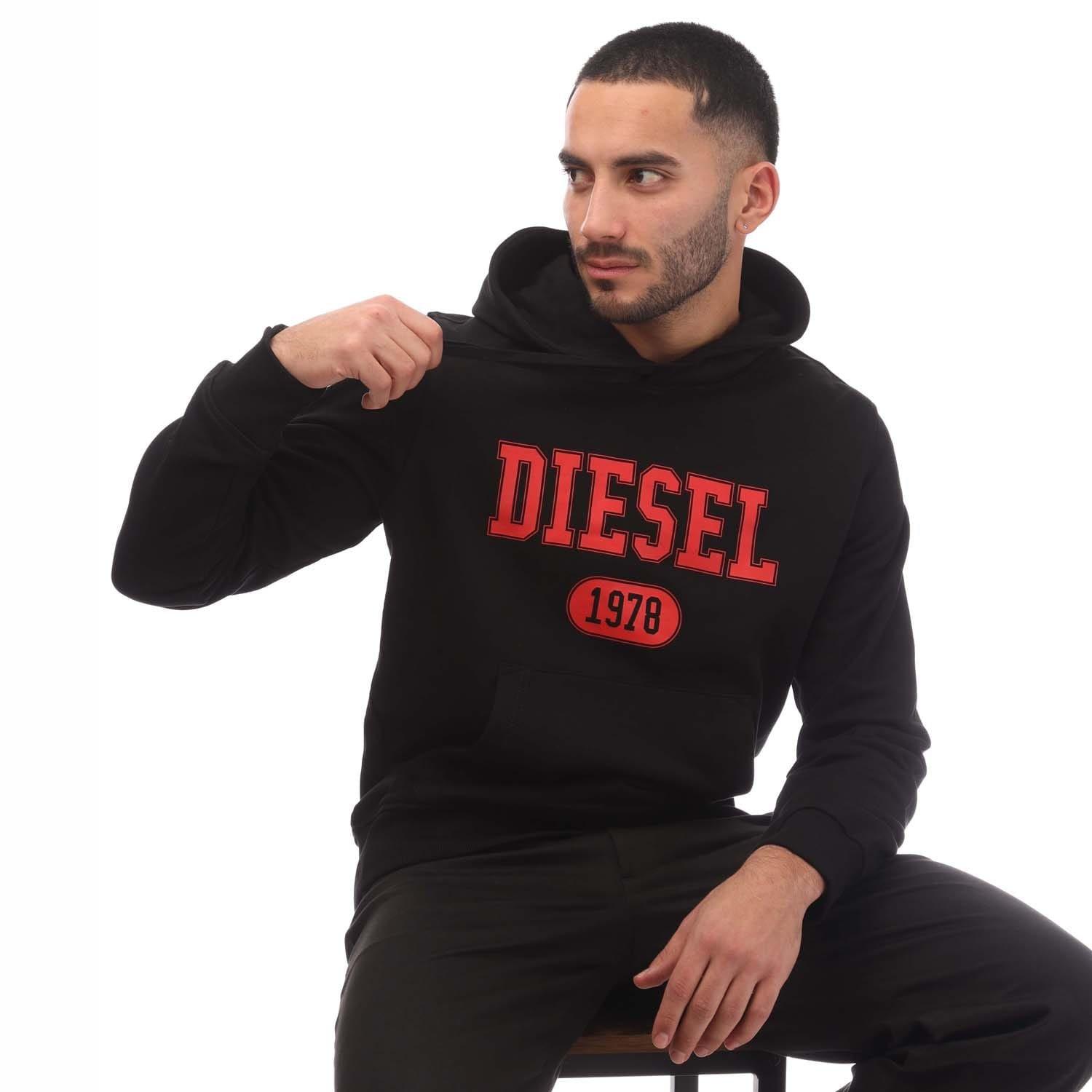 Black - Diesel - S-Ginn 1-B Hoodie - 4