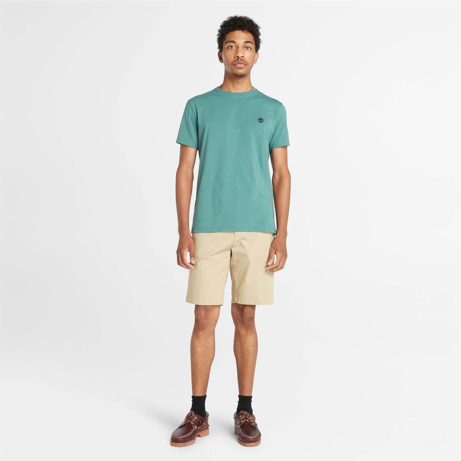 Teal - Timberland - Oyster River Logo Short Sleeve T-Shirt - 4