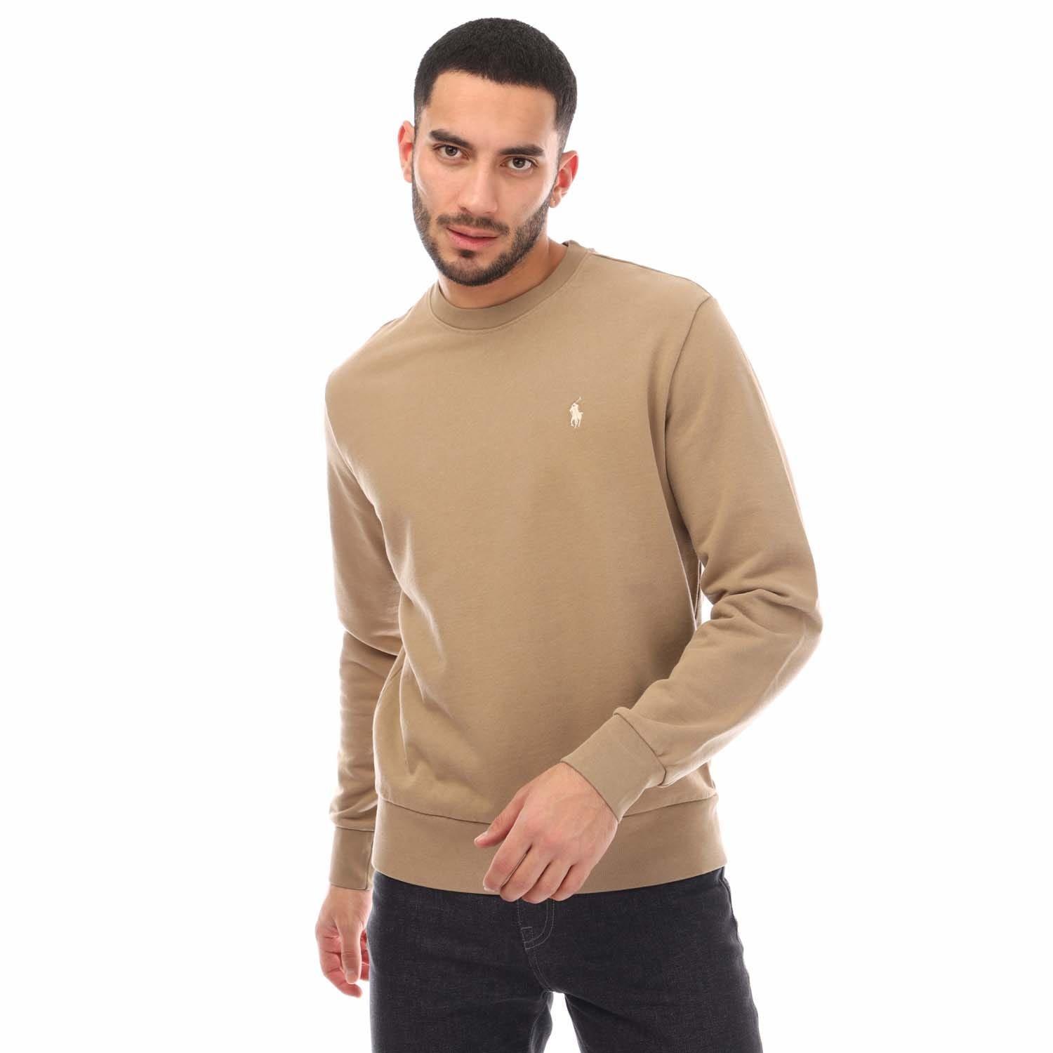 Khaki - Polo Ralph Lauren - Loopback Terry Crewneck Sweatshirt - 1