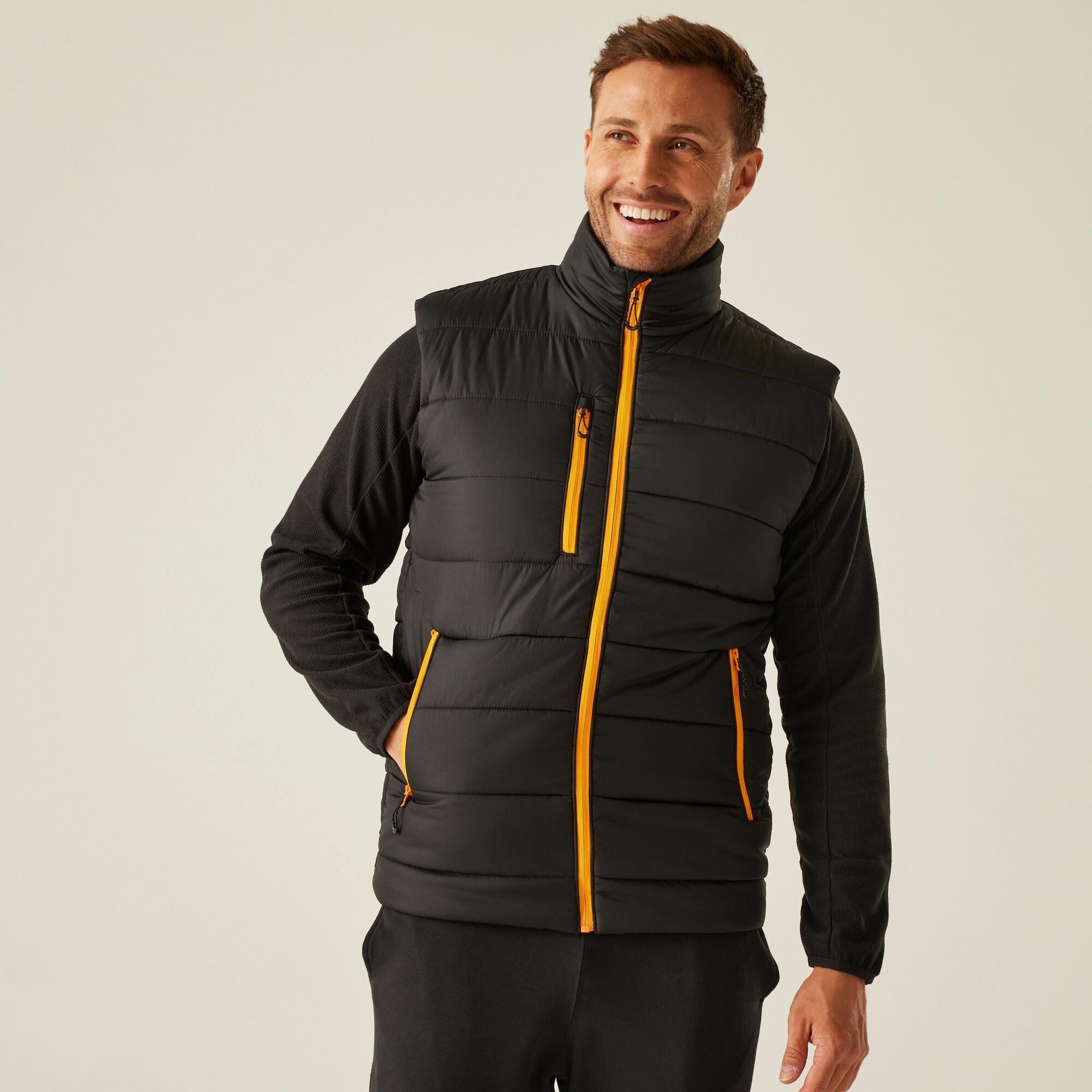 Regatta Men's Navigate Thermal Bodywarmer - Black Orange Po - 3XL