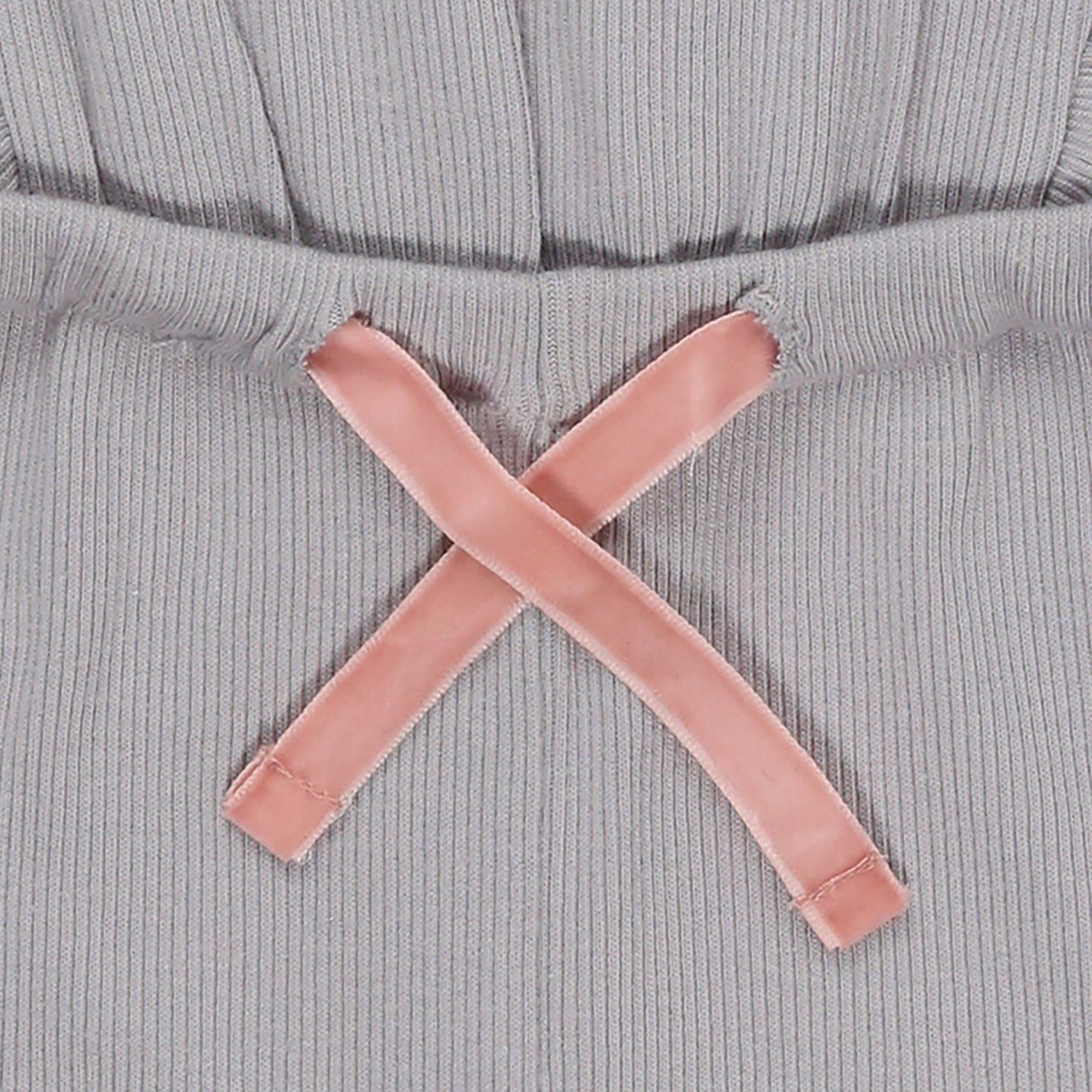 Grey - Lilly and Sid - Ribbed Frill Playsuit - 3