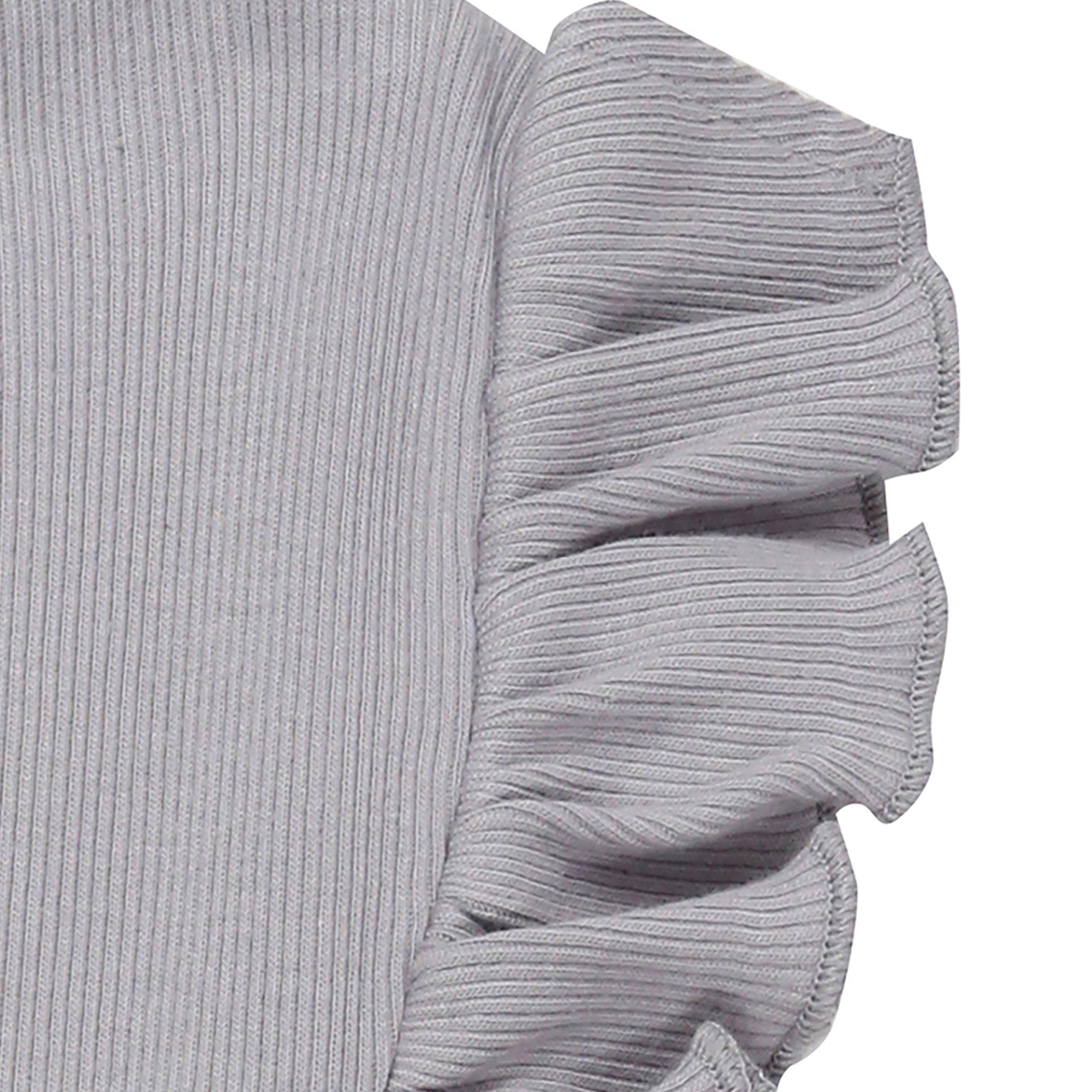 Grey - Lilly and Sid - Ribbed Frill Playsuit - 4