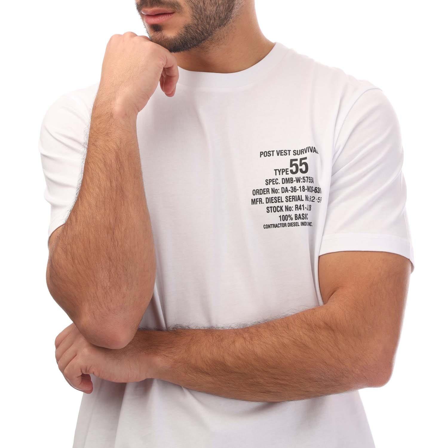 White - Diesel - T-Just 6-2 T-Shirt - 3