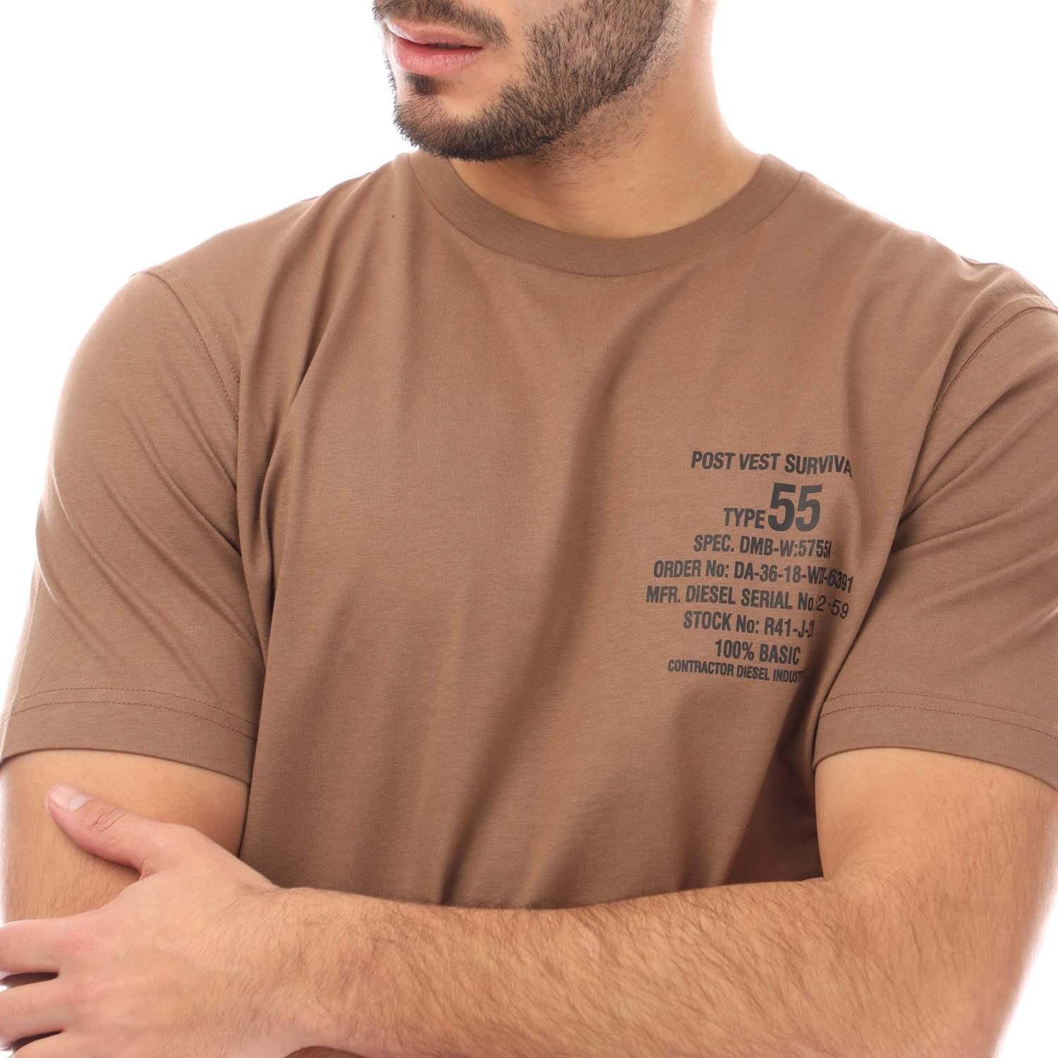 Brown - Diesel - T-Just 6-2 T-Shirt - 2