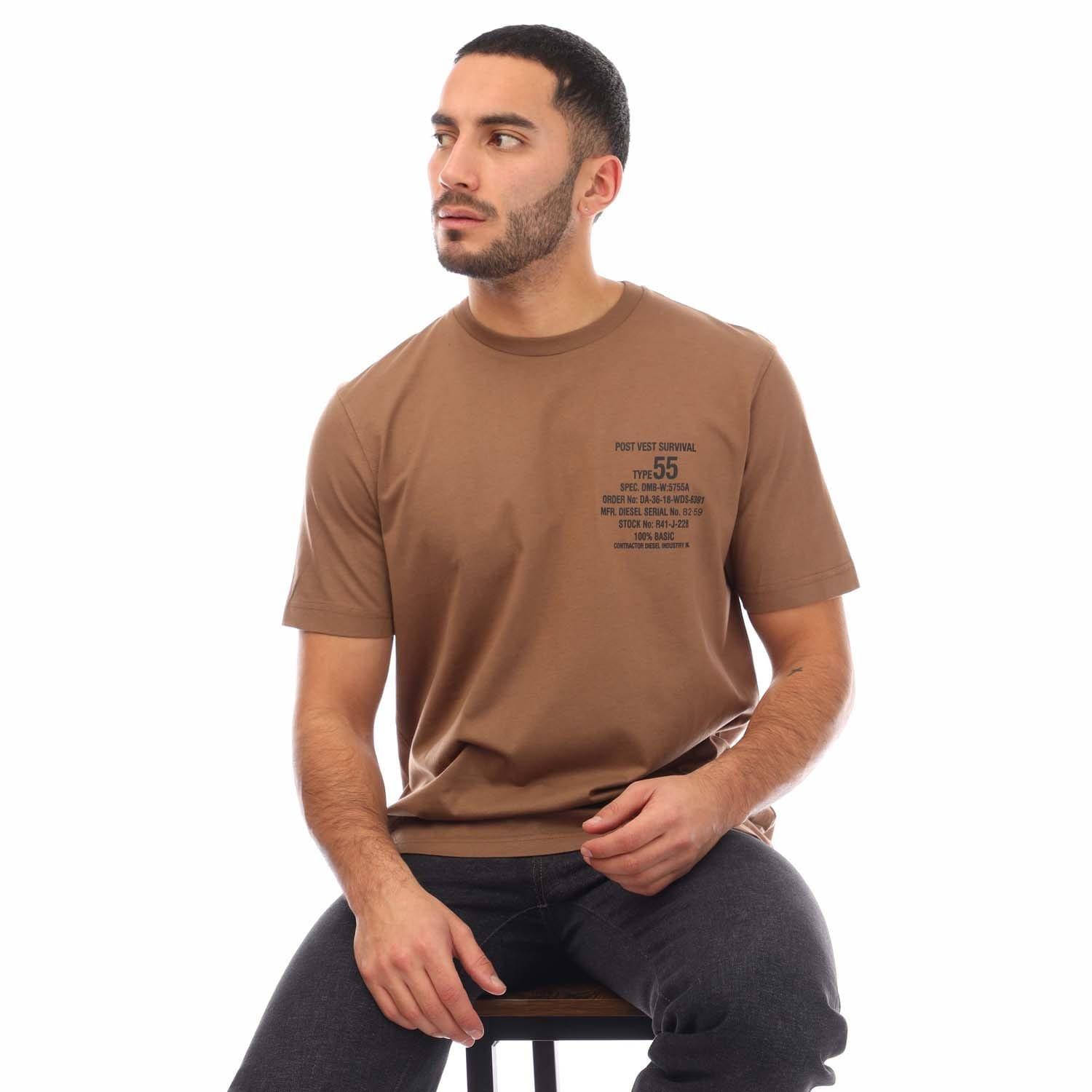 Brown - Diesel - T-Just 6-2 T-Shirt - 4