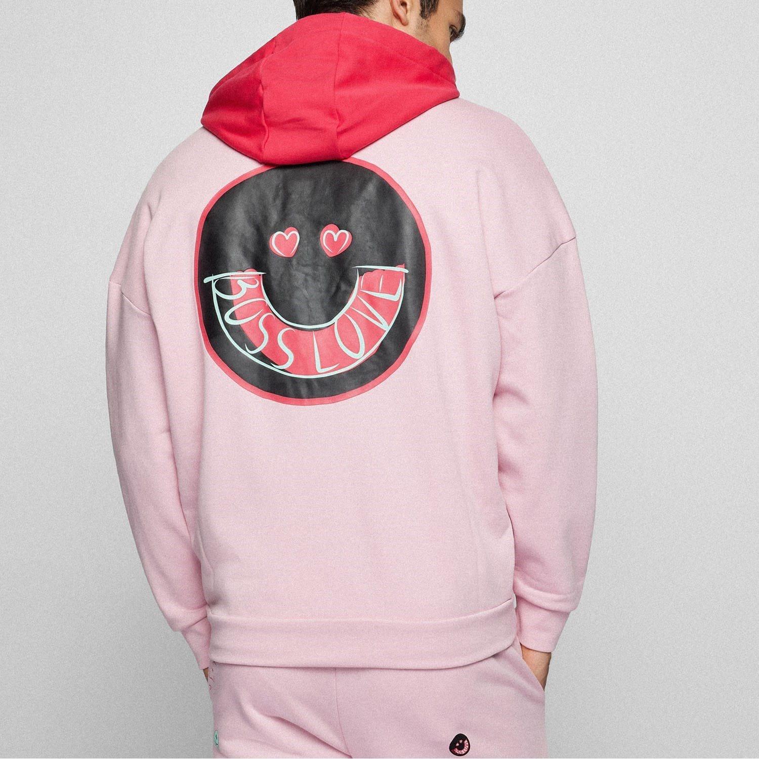 Pink - Boss - Saggyart Hooded ZIp Sweatshirt - 2