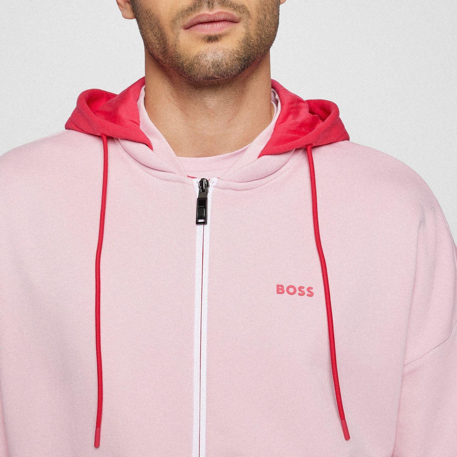 Pink - Boss - Saggyart Hooded ZIp Sweatshirt - 3