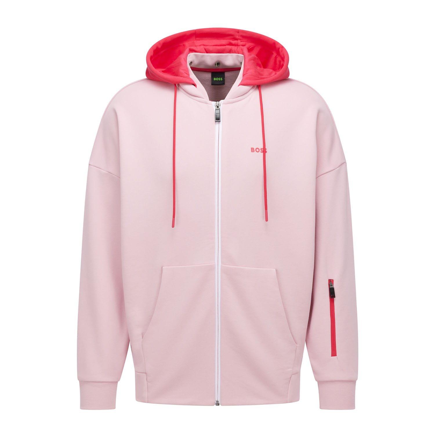 Pink - Boss - Saggyart Hooded ZIp Sweatshirt - 4