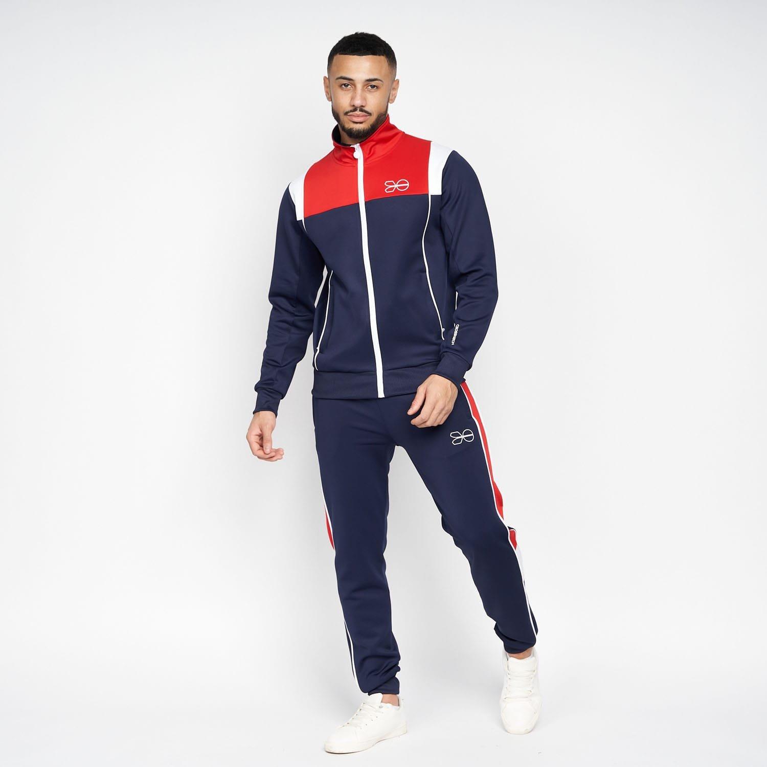 Blue Red - Crosshatch - Chinooks Tracksuit - 1