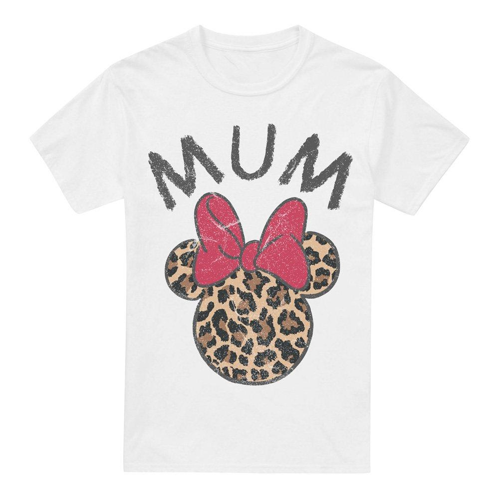 White - Minnie Mouse - Minnie Mouse MotherS Day Leopard Print Mum T-Shir - 4