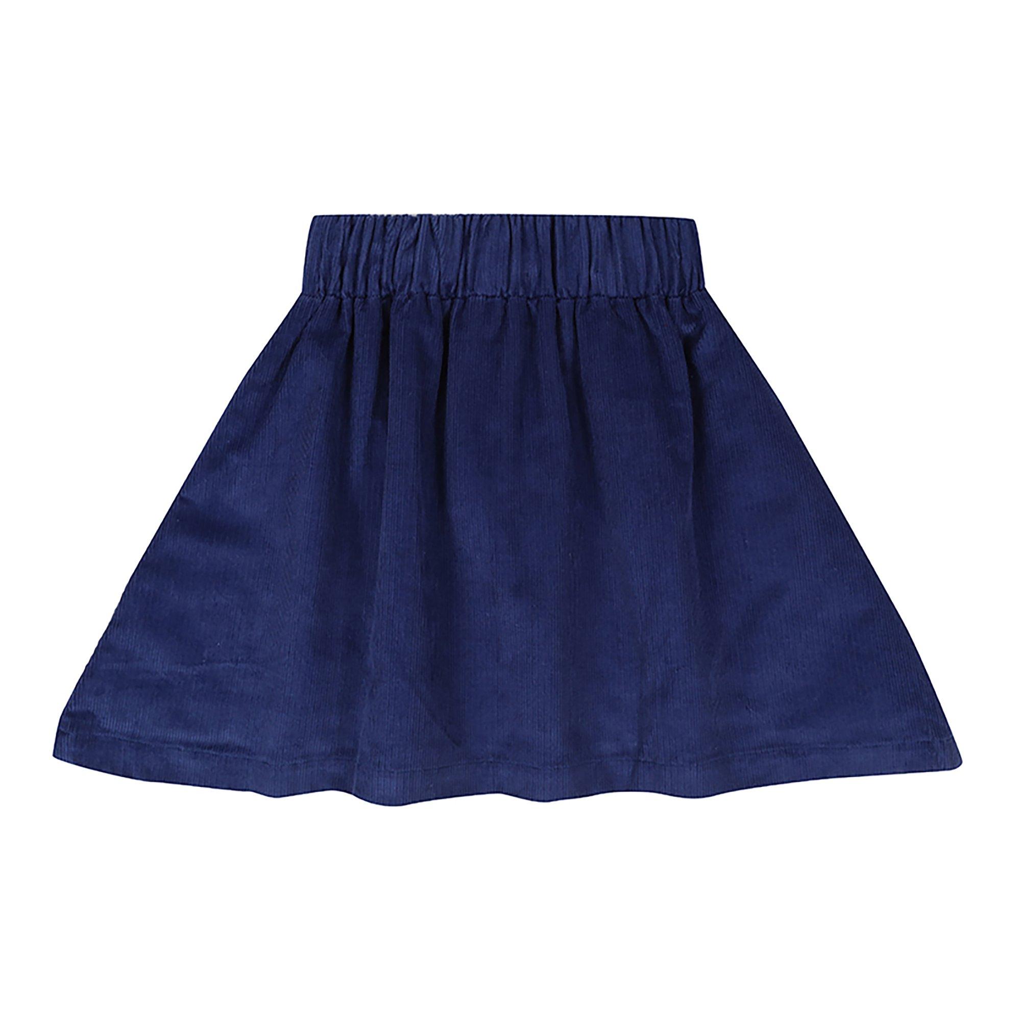 Navy - Lilly and Sid - Kids' A Line Skirt - 2