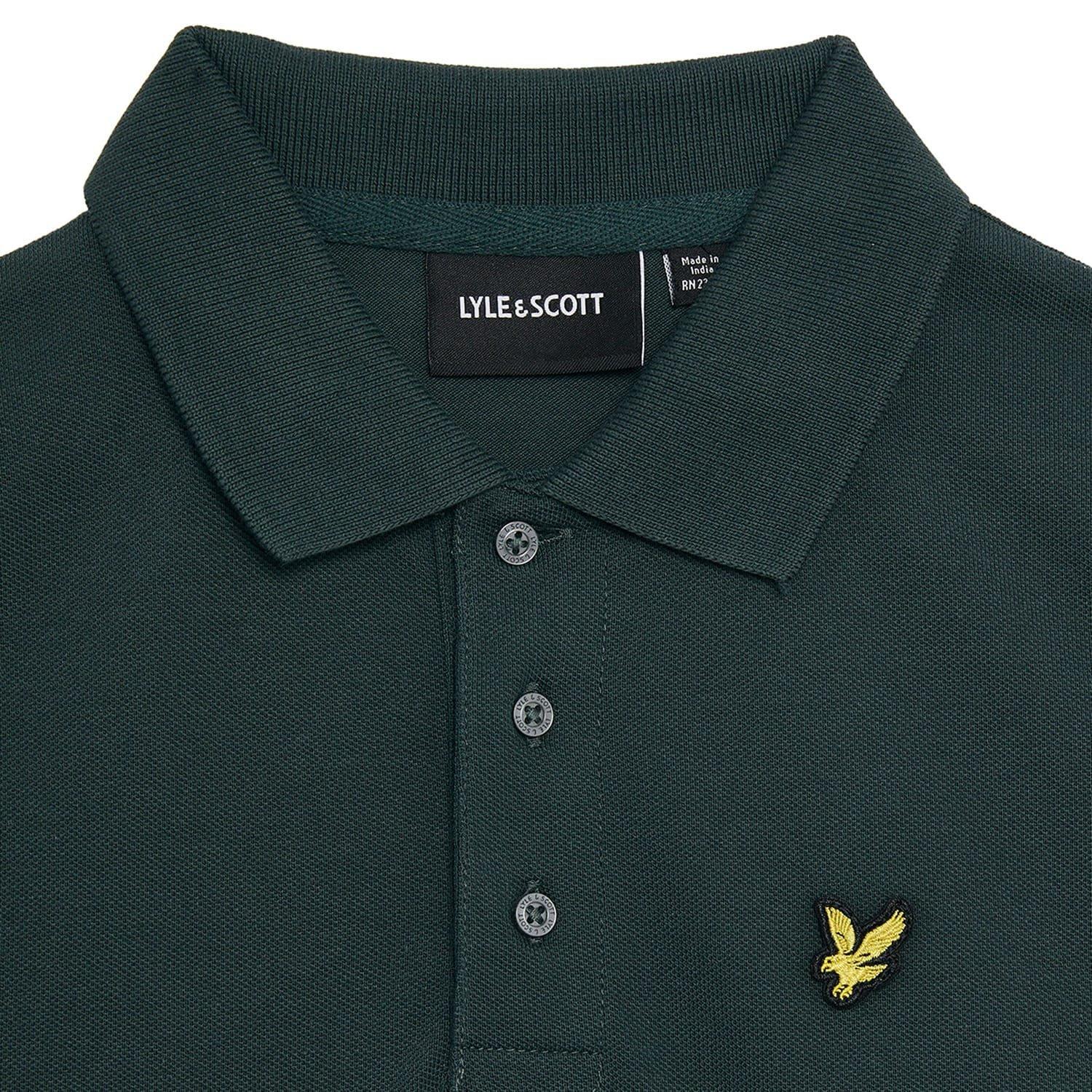 Green - Lyle and Scott - Plain Polo Shirt - 3