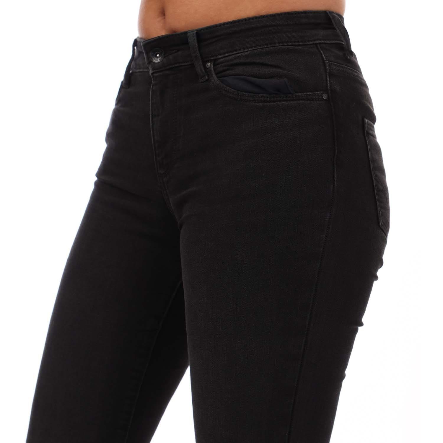 Black - Only - Ann Mid Rise Flared Jeans - 3