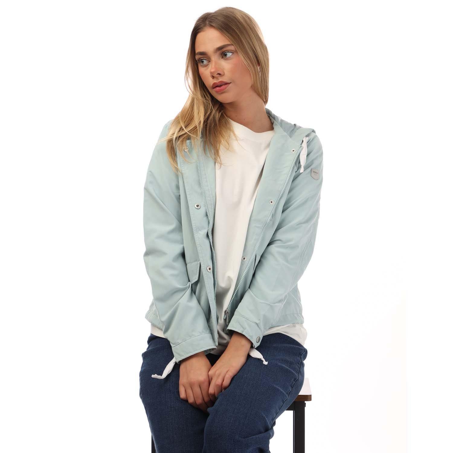 Grey Blue - Only - Skylar Hooded Spring Jacket - 4