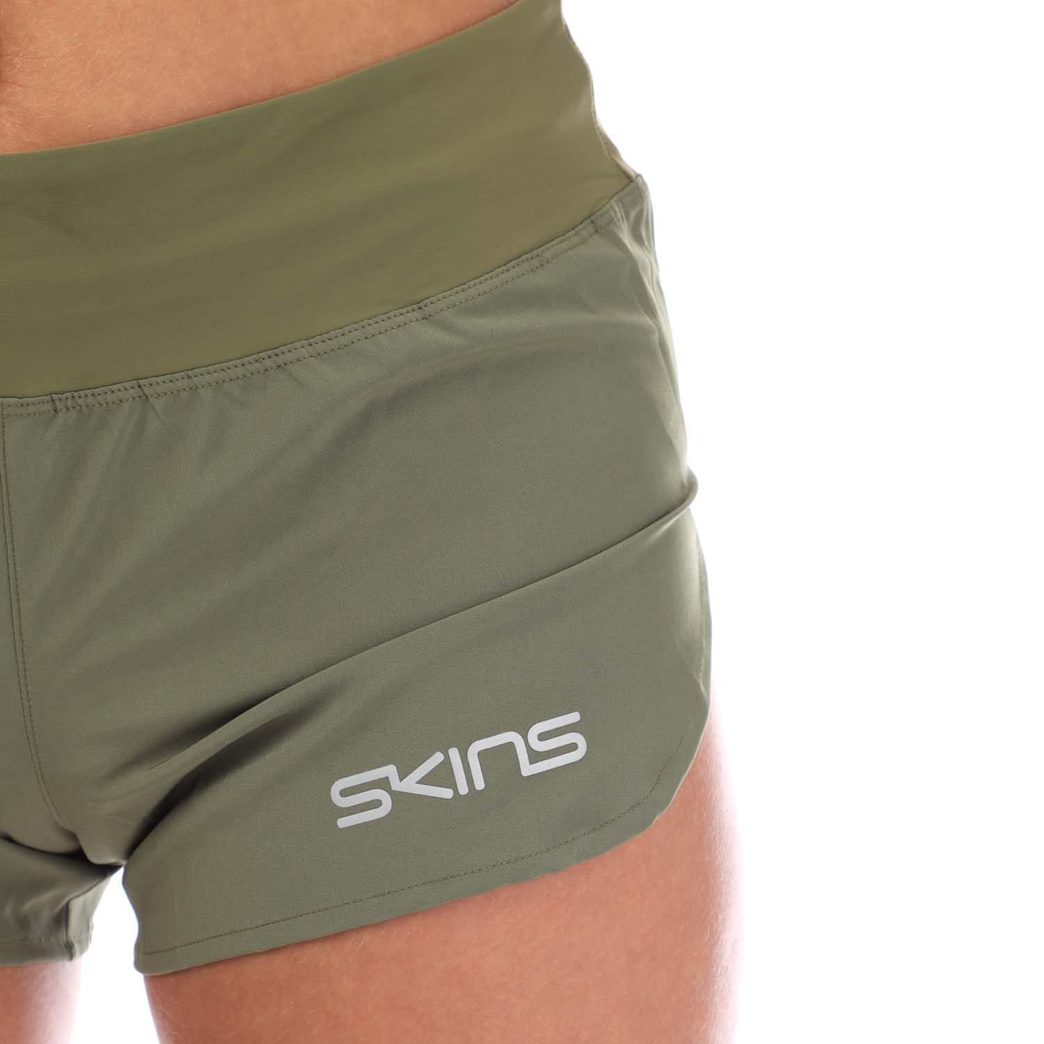 Khaki - Skins - Series-3 Run Shorts - 3