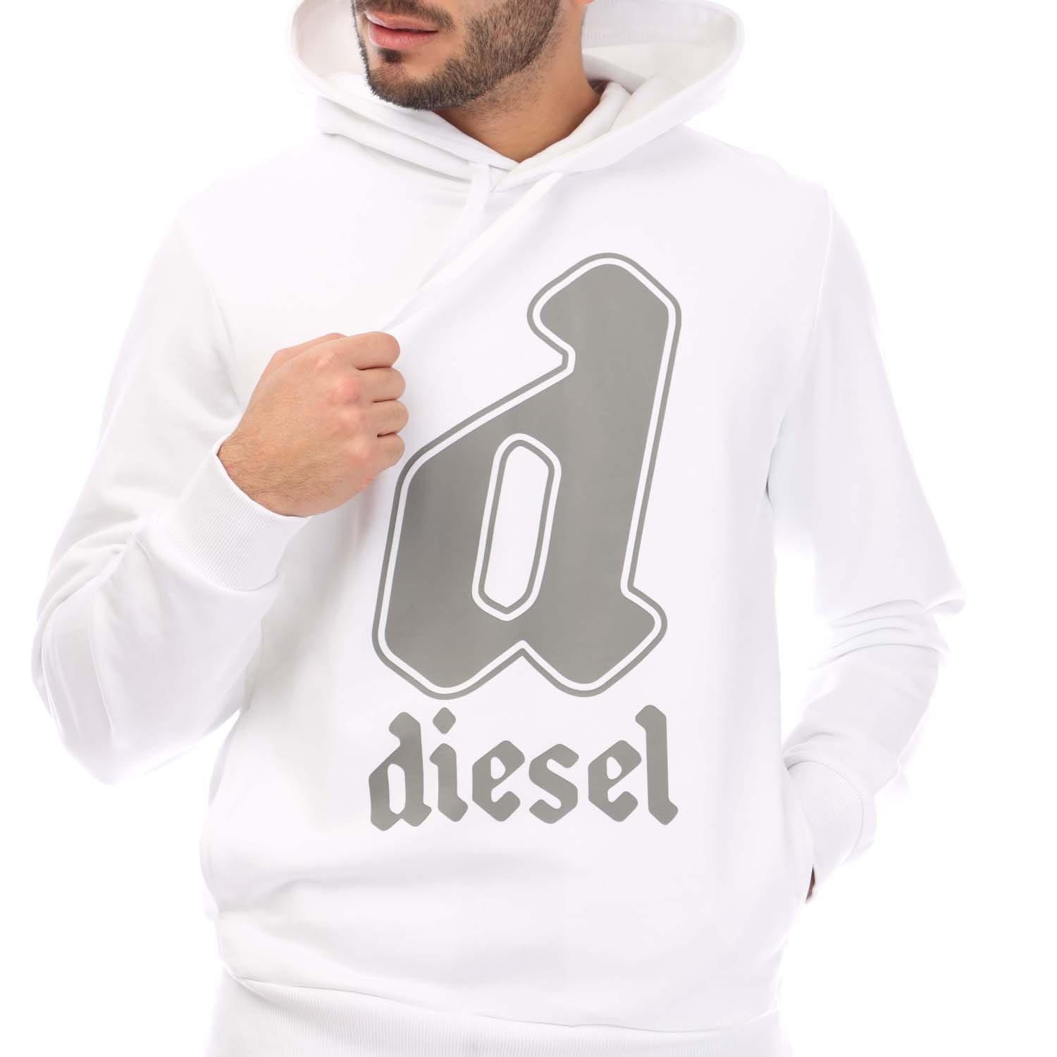 White - Diesel - S-Ginnout 13-A Hoodie - 2