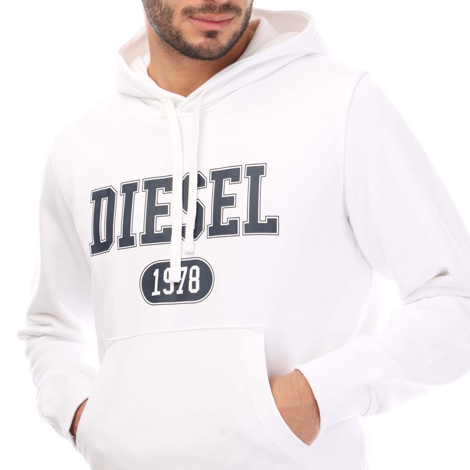 White - Diesel - S-Ginn 1-B Hoodie - 2