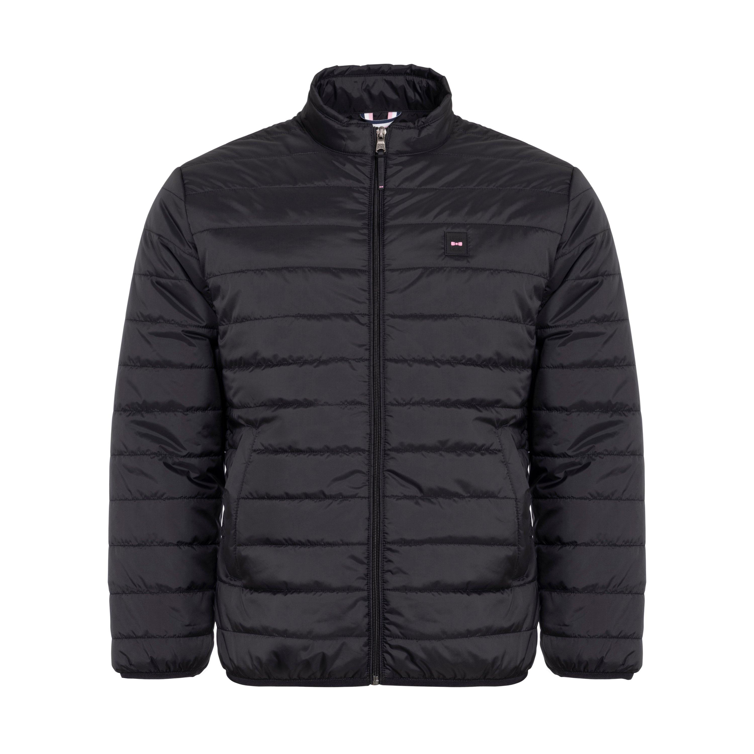 Eden Park Lightweight, long-sleeved puffa jacket in black