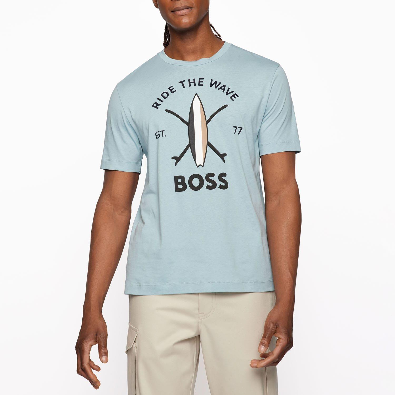Turquoise - Boss - Tylan T-Shirt - 2