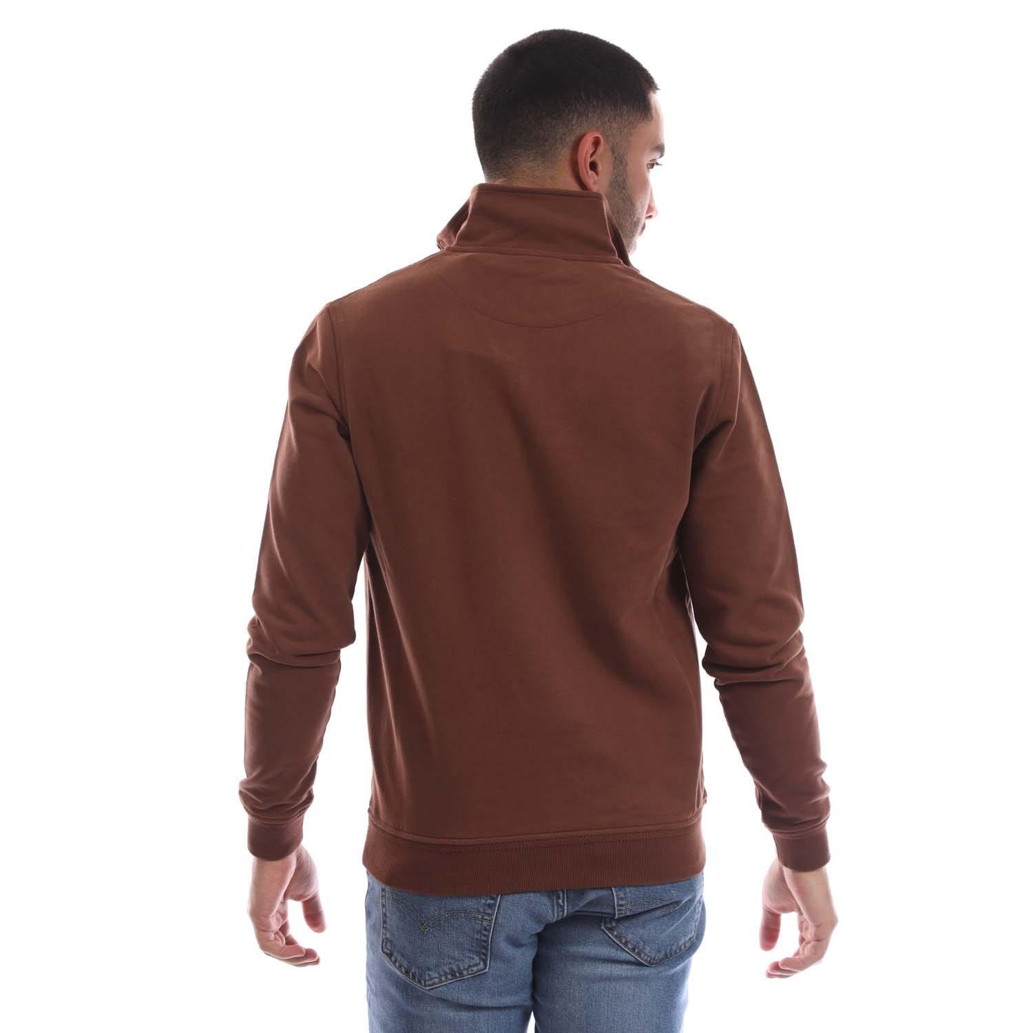 Brown - Belstaff - Fleeced Quarter Zip Sweatshirt - 3