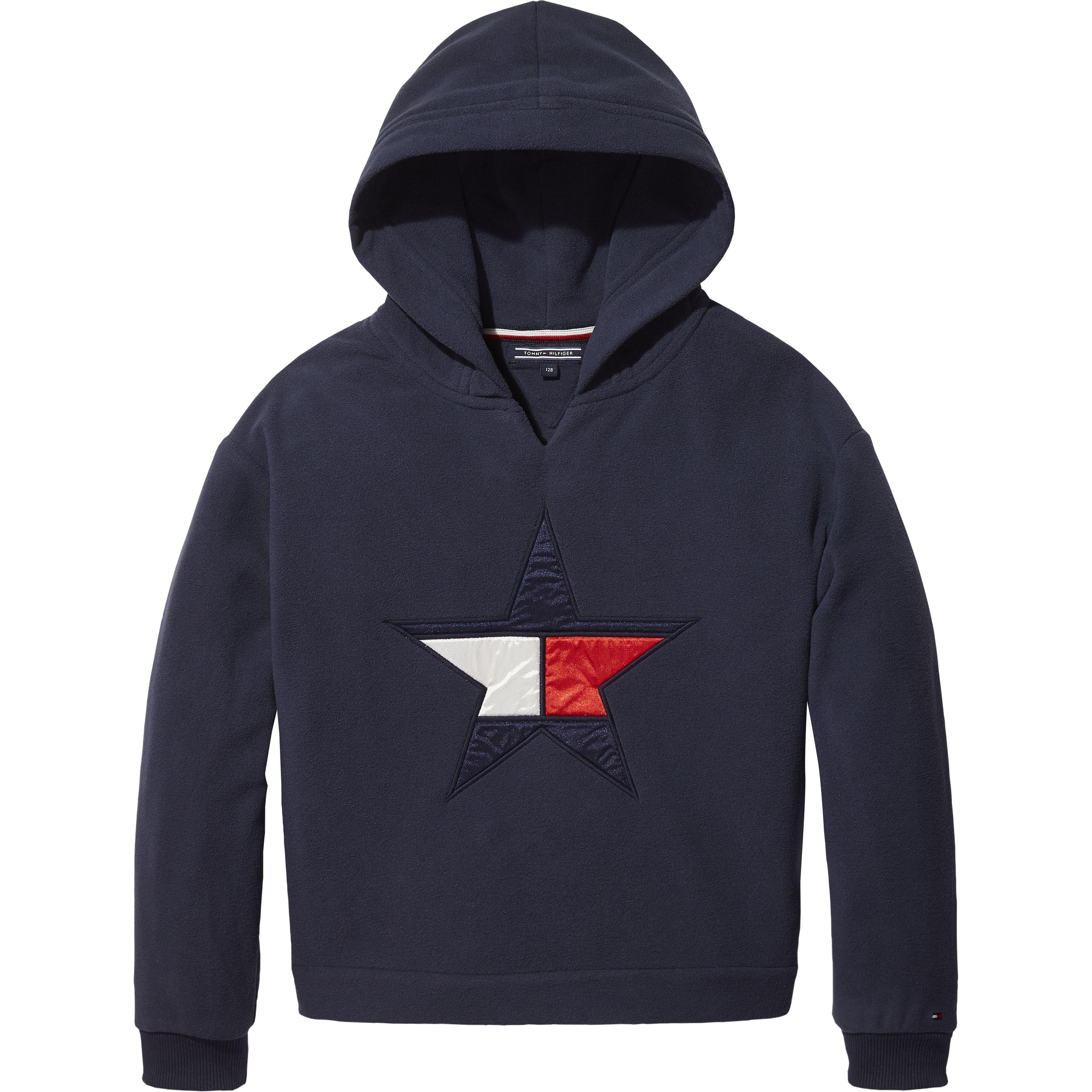 Navy - Tommy Hilfiger - Girls Tommy Hilfiger Polar Fleece Hoodie - 1