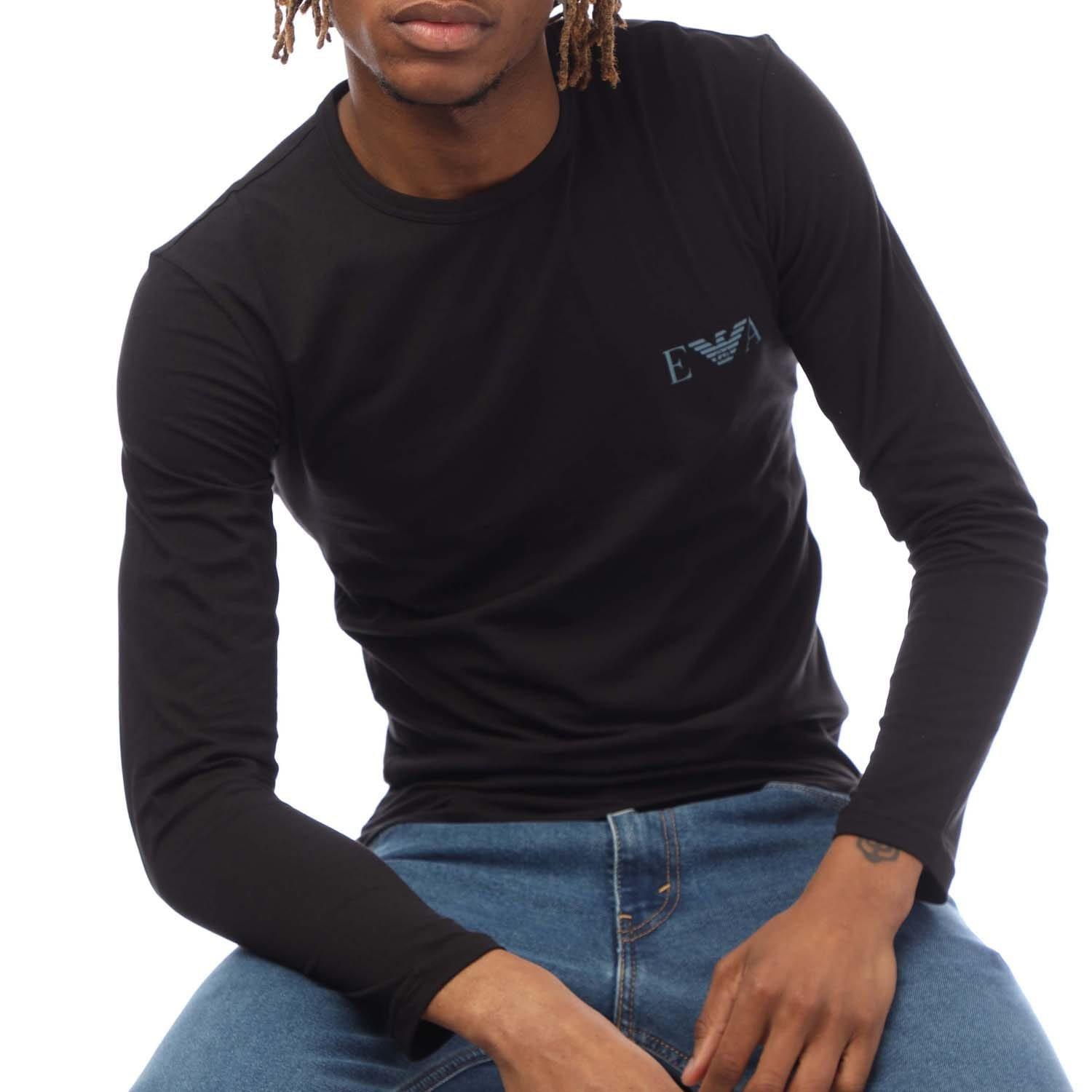 Black - Emporio Armani - Slim-Fit Long Sleeve T-Shirt - 4