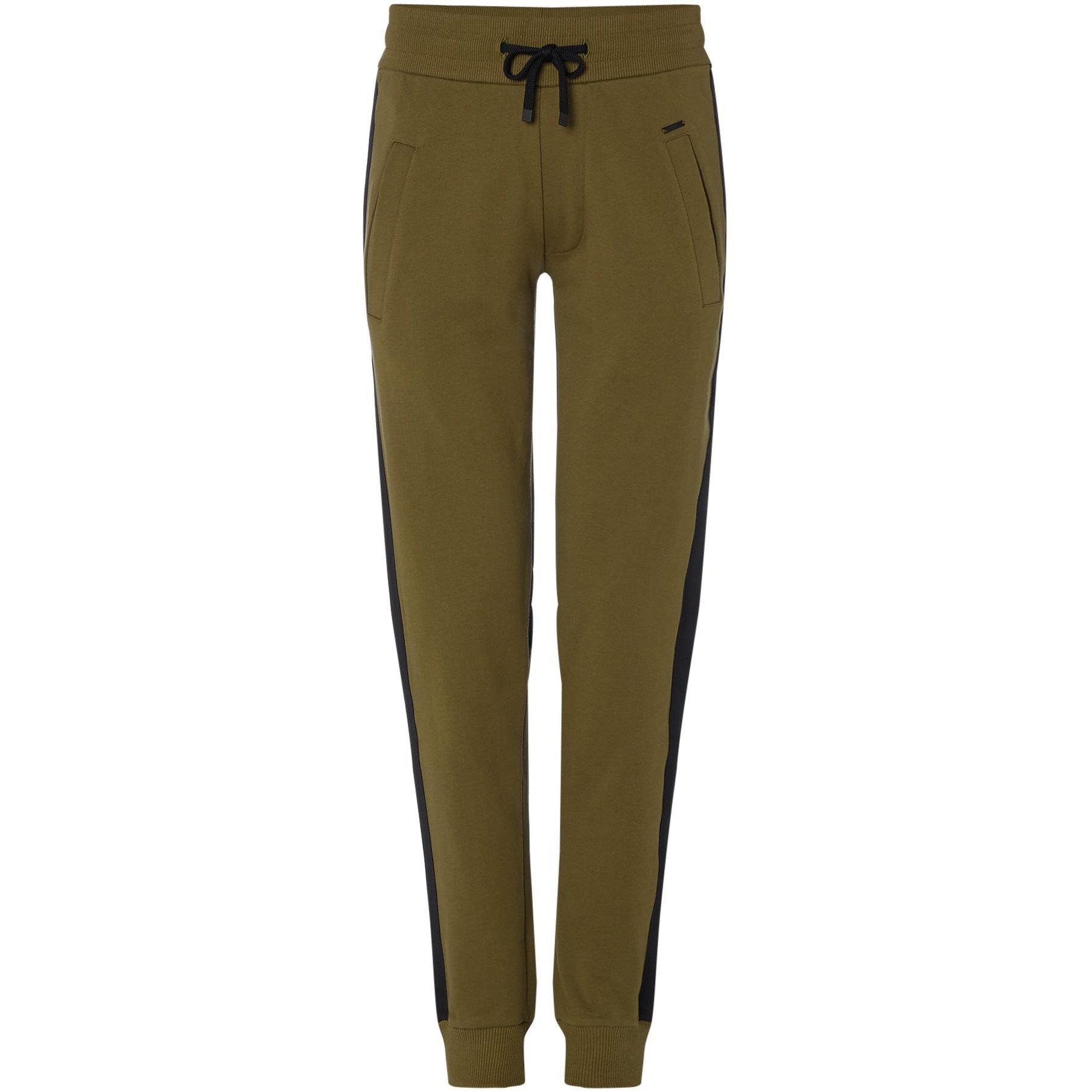 Olive (there is no difference between en-GB and fr-FR for this word) - Hugo - Dornbeam Taped Jogging Bottoms - 1