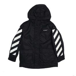 Off White Helvetica Nylon Parka Jacket