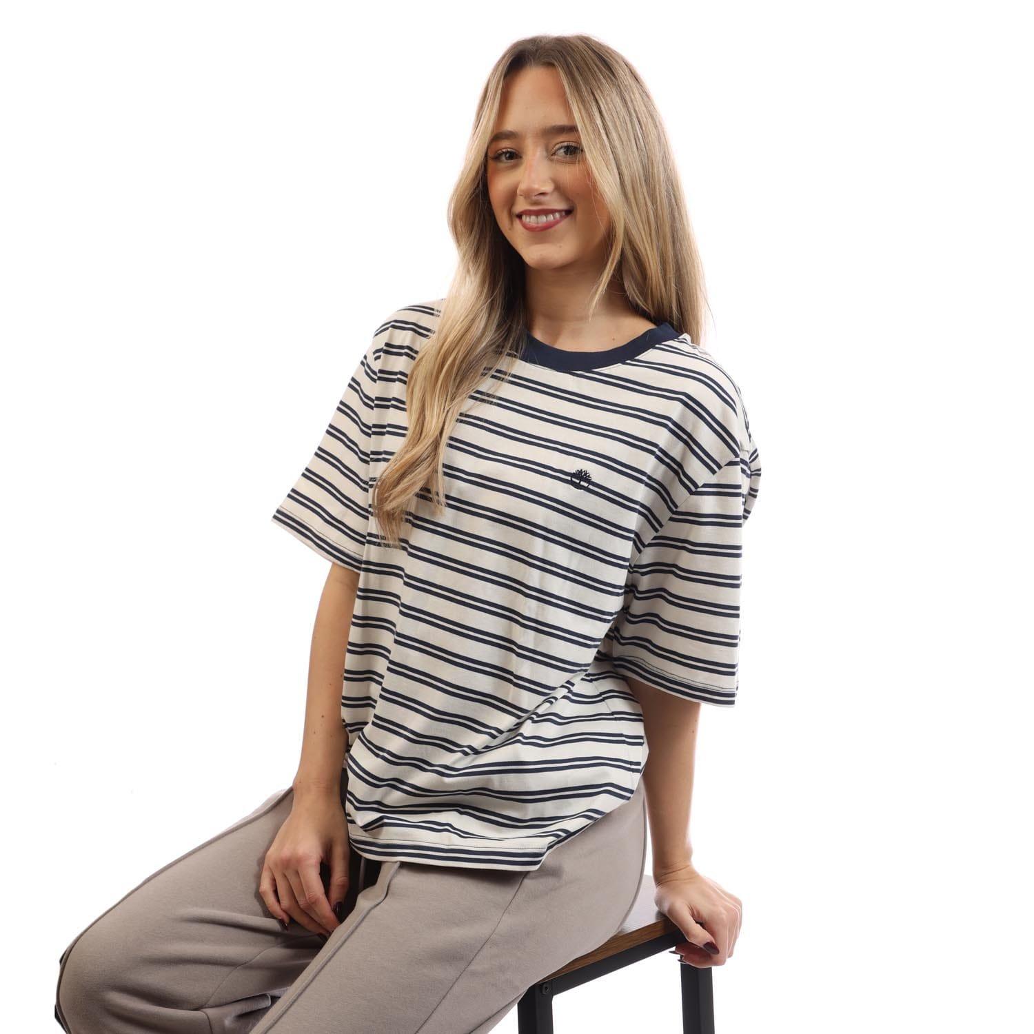 Blue - Timberland - Dunstan Striped T-Shirt - 5