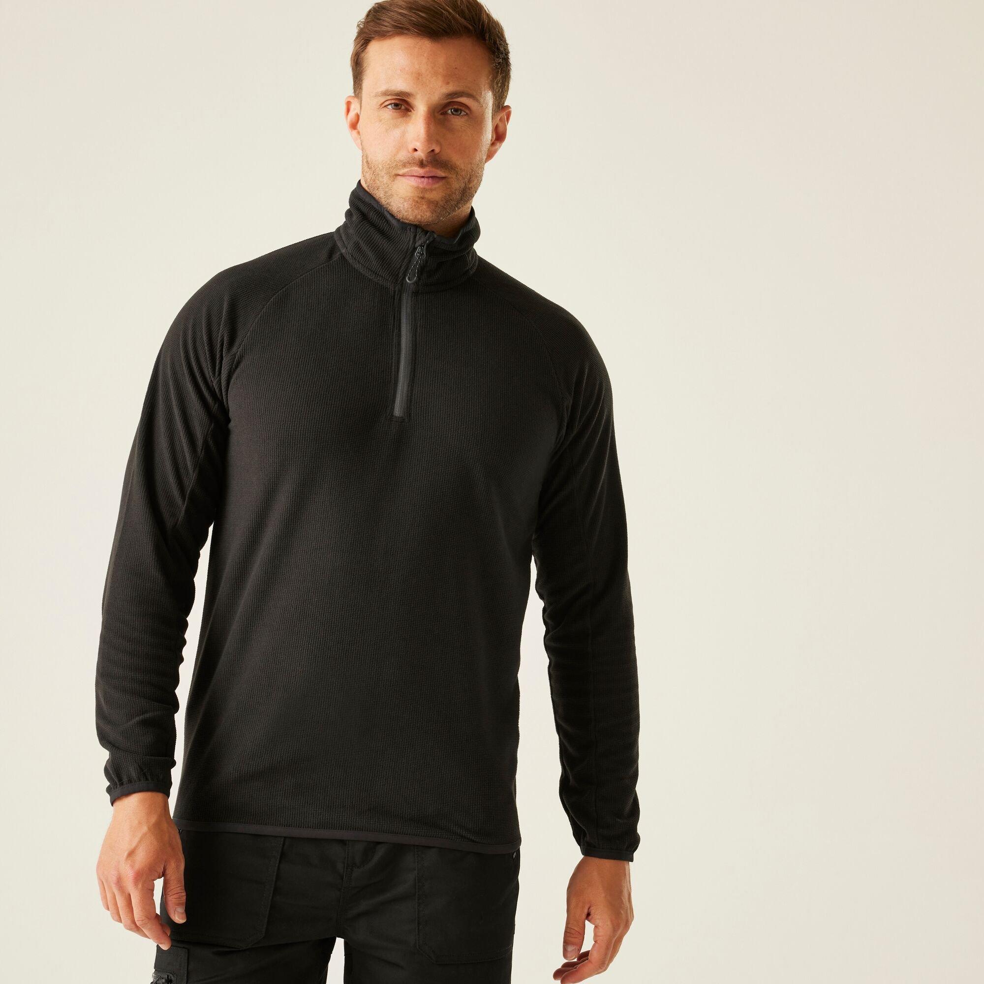 Regatta Men's Navigate Half-Zip Fleece - Black Seal Grey - S