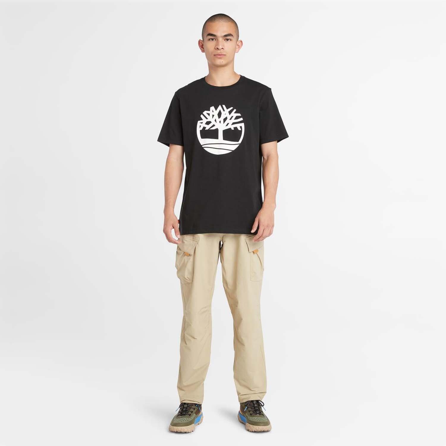 Black - Timberland - Northwood Tree Logo Short Sleeve T-Shirt - 3