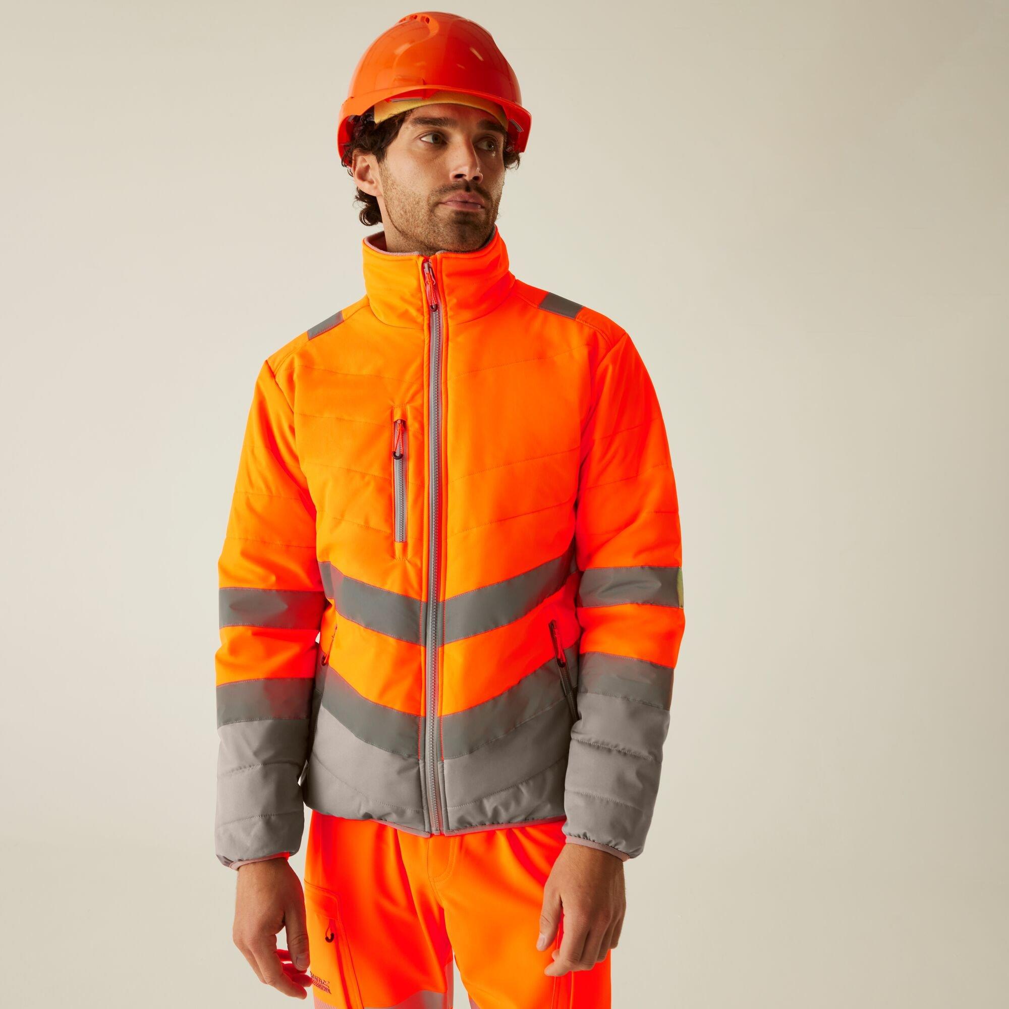 Regatta Men's Hi-Vis 2-Tone Thermal Jacket - Orange - S