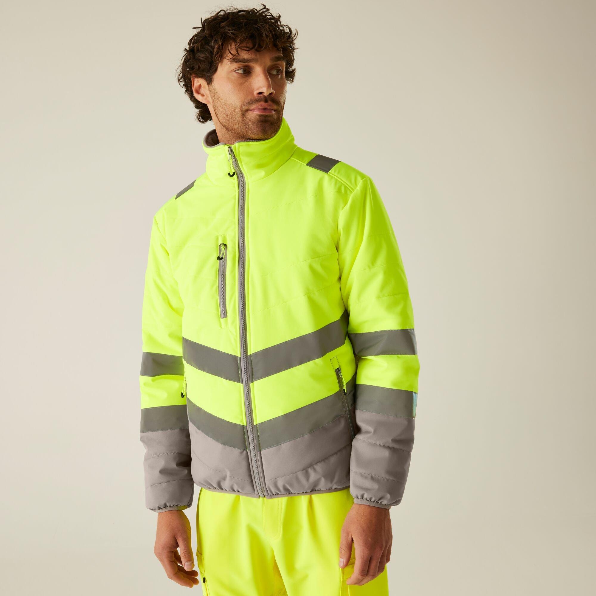 Regatta Men's Hi-Vis 2-Tone Thermal Jacket - Yellow - 3XL