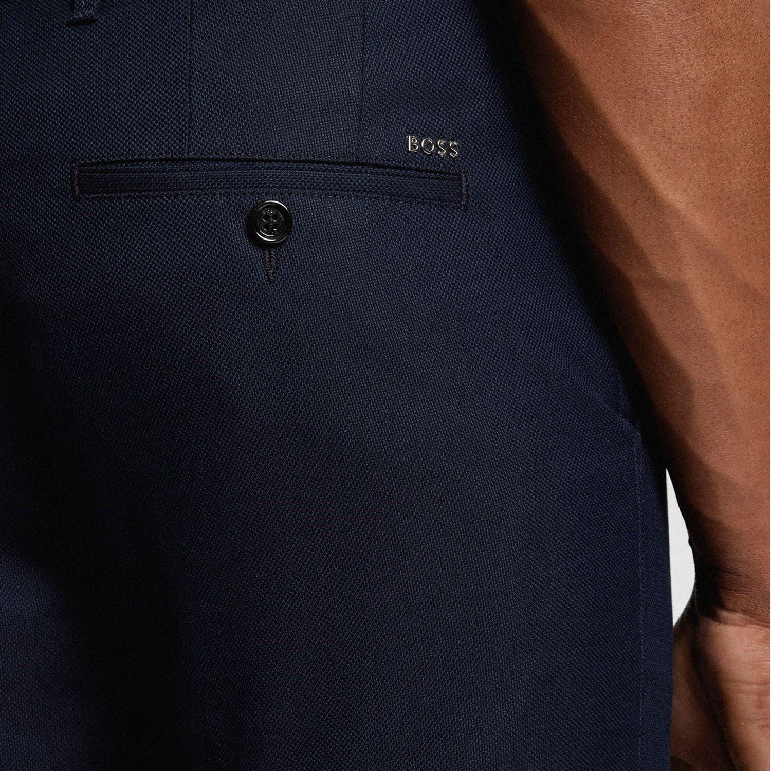 Dark Blue - Boss - Crigan3 Chino Trousers - 3