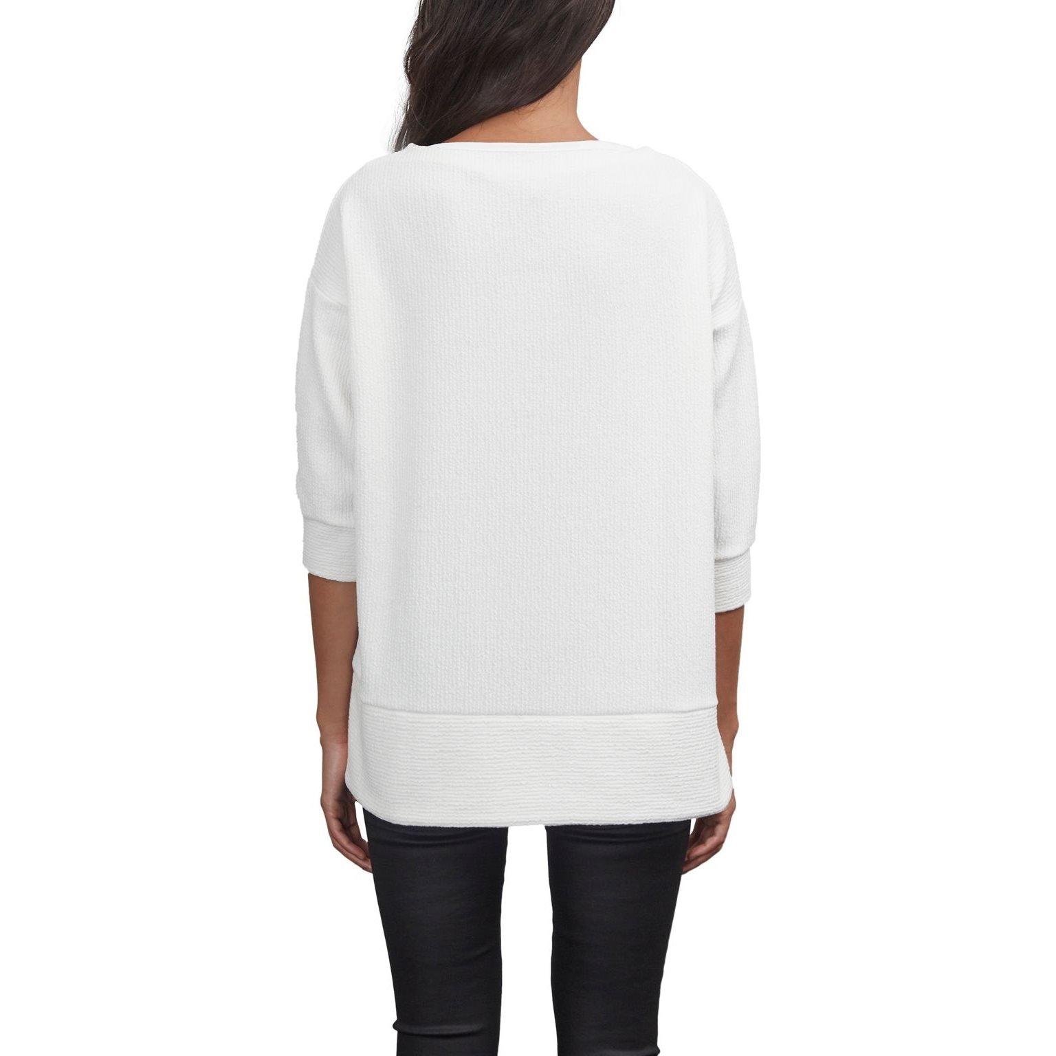 White - Great Plains - Wiggle Rib Oversized Top - 3