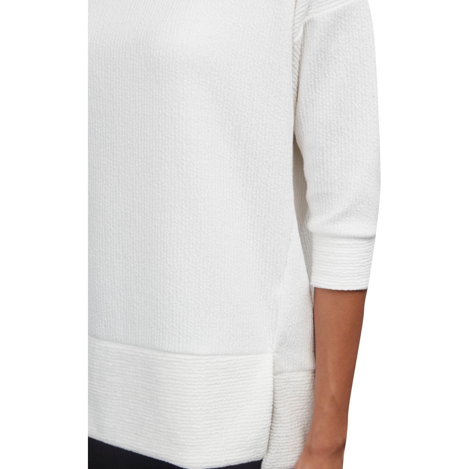 White - Great Plains - Wiggle Rib Oversized Top - 4