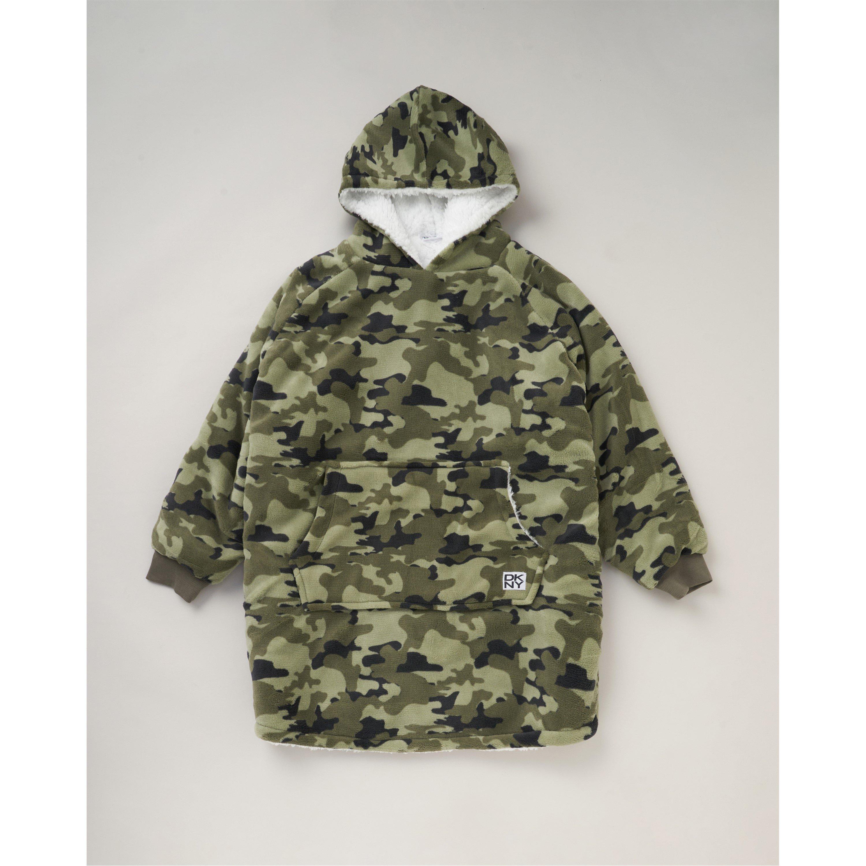 Green - DKNY - Kids' Over the Head Fluffy Dressing Gown - 1