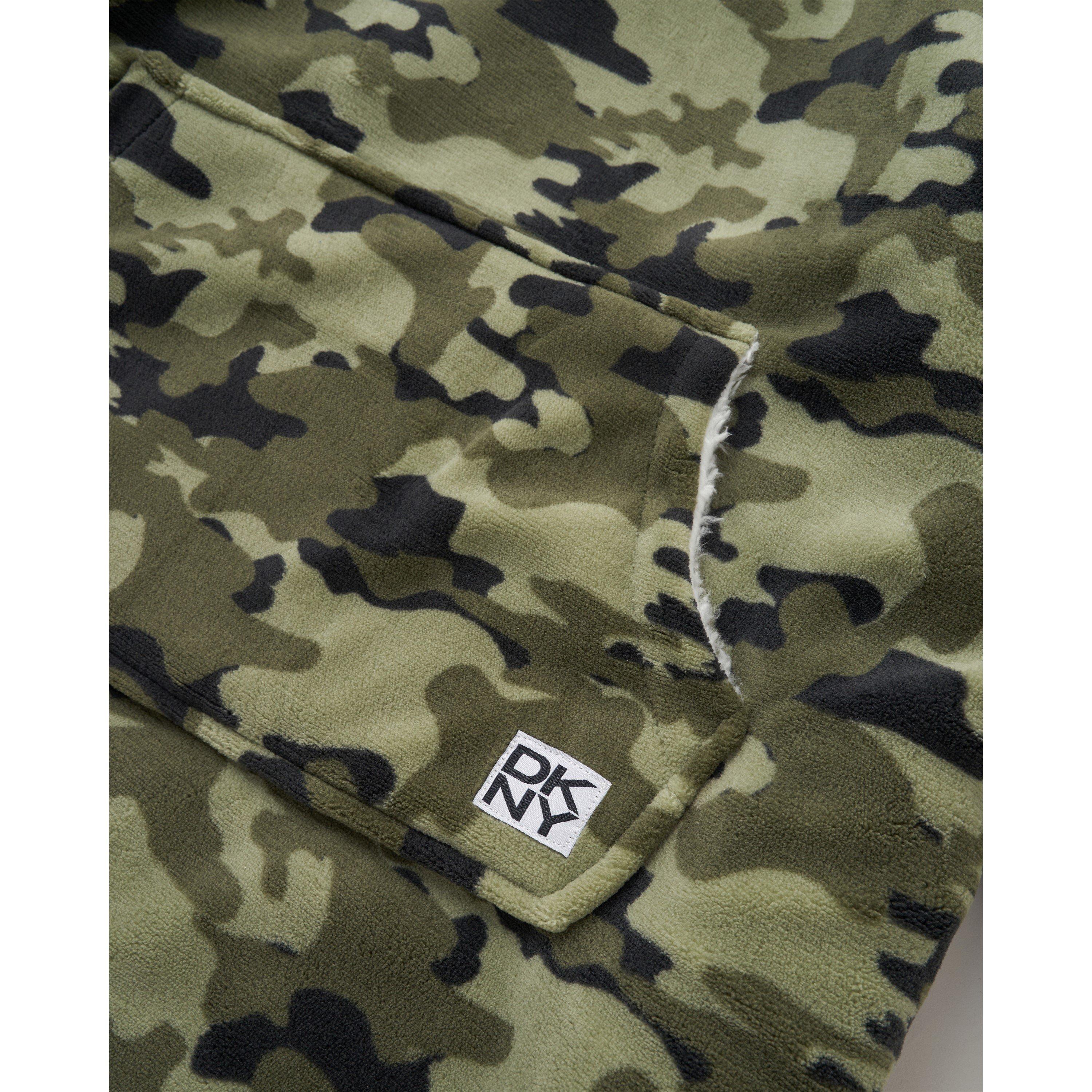 Green - DKNY - Over the Head Fluffy Dressing Gown - 2