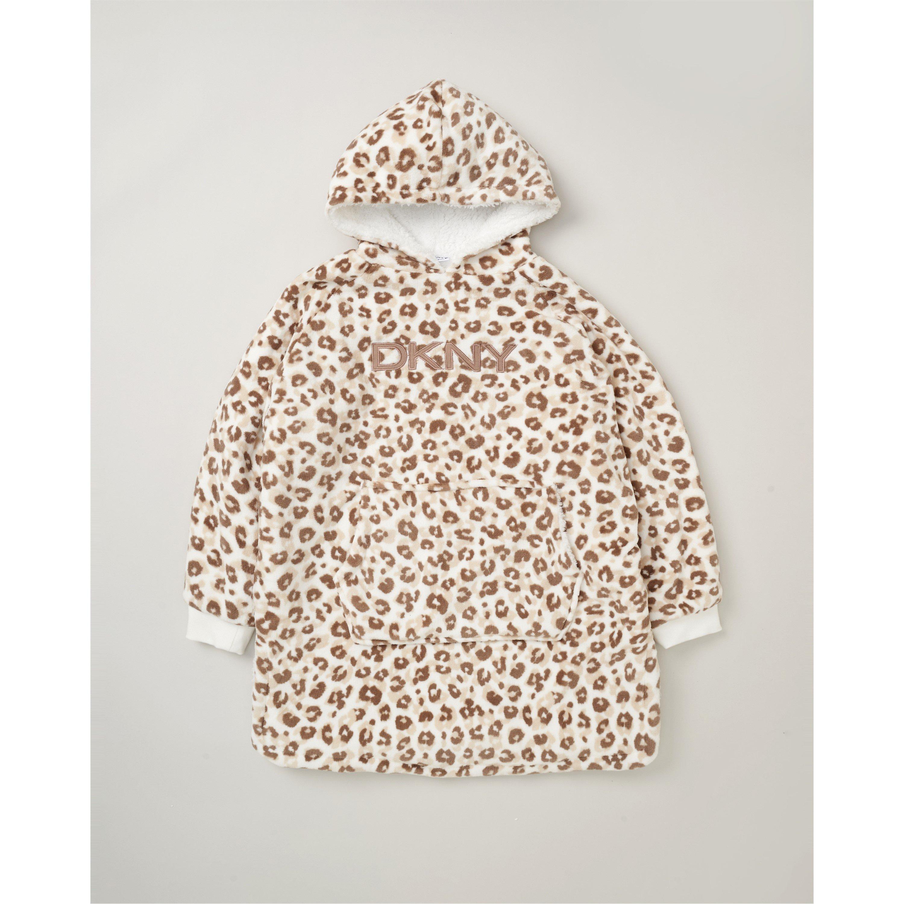 Cream - DKNY - Kids' Over the Head Fluffy Dressing Gown - 1