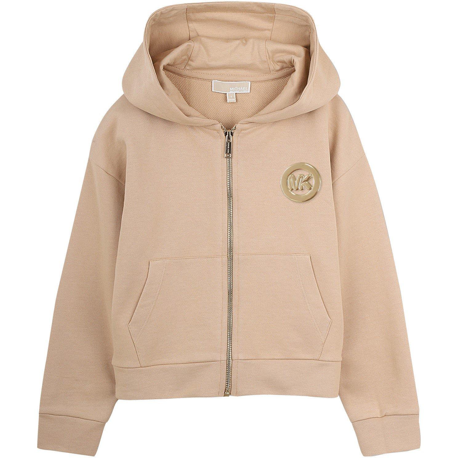Michael Kors Girls Kids' Knitted Hoodie - Sand - 12Y