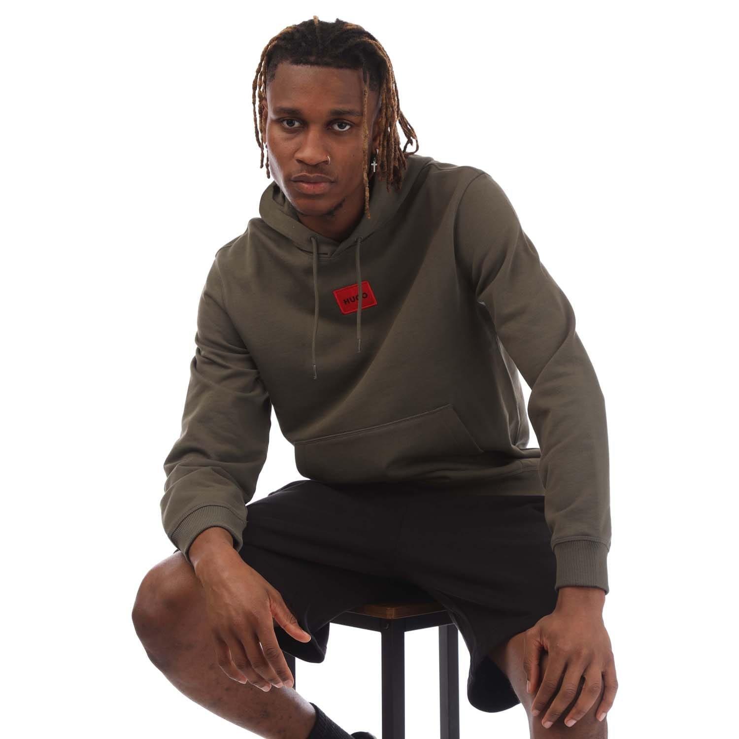 Beige - Hugo - Daratschi Logo Label Hoodie - 4
