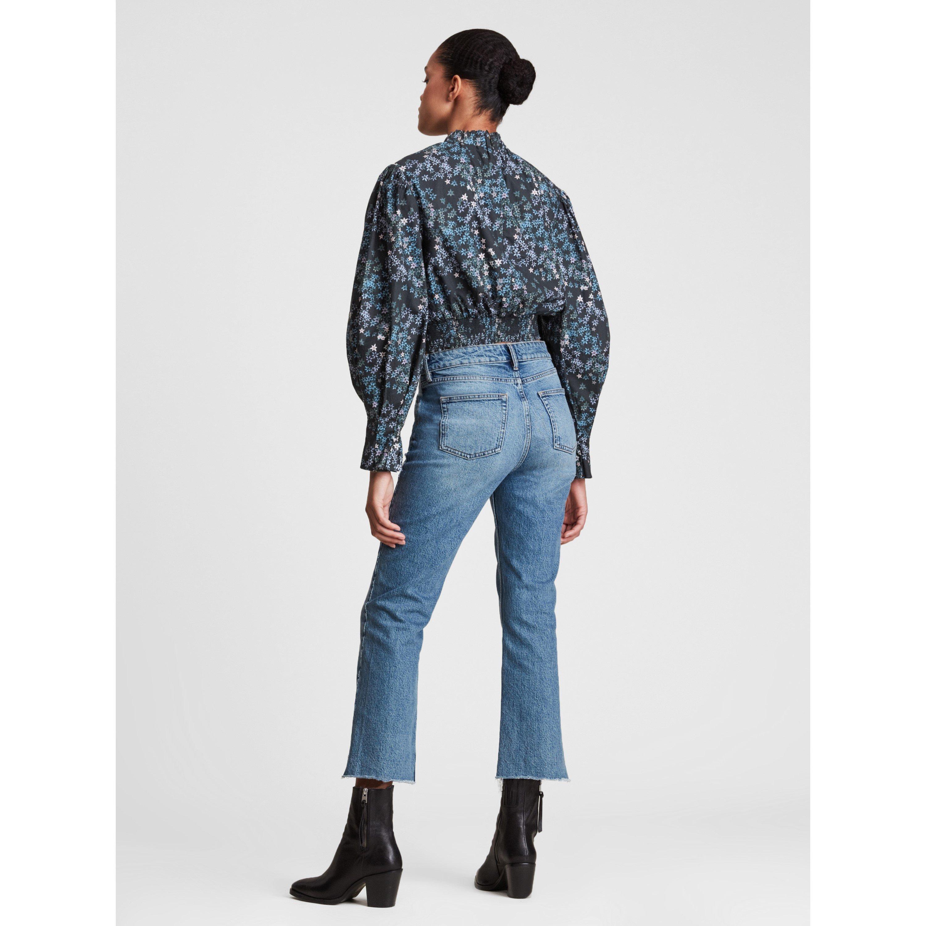 Black - AllSaints - Women's Luna Asgard Short-Sleeve Casual Blouse - 2