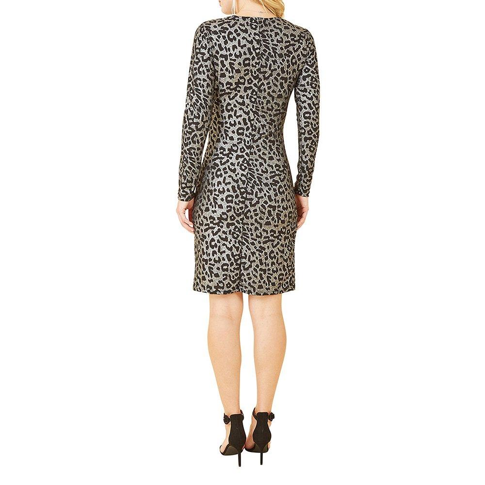 Silver - Mela London - Silver Leopard Bodycon Dress - 4