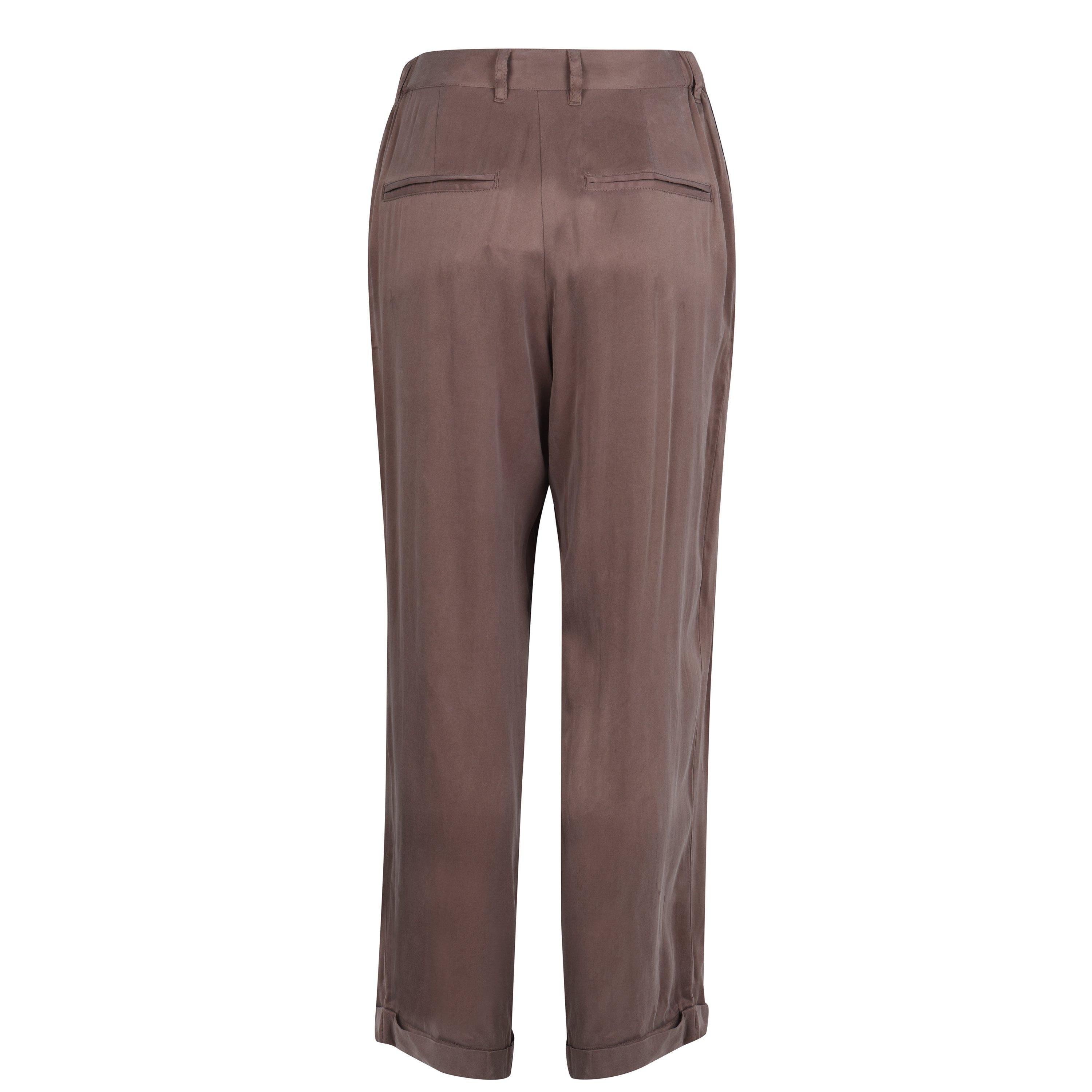 Mocha Mousse - French Connection - Rosanna Cupro Pleat Front Trousers - 5