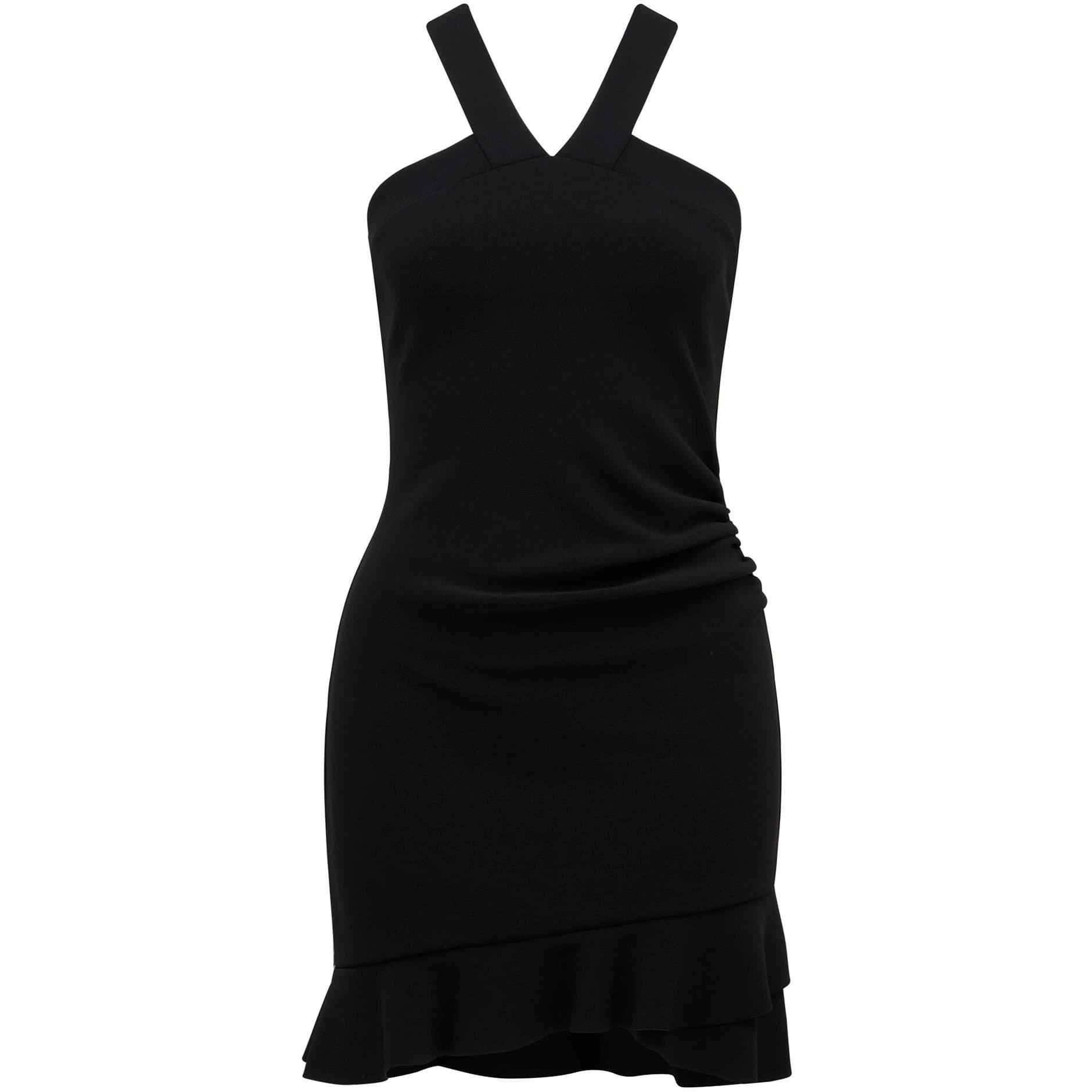 Black - Forever New - Abby Arrow Neck Mini Dress - 1