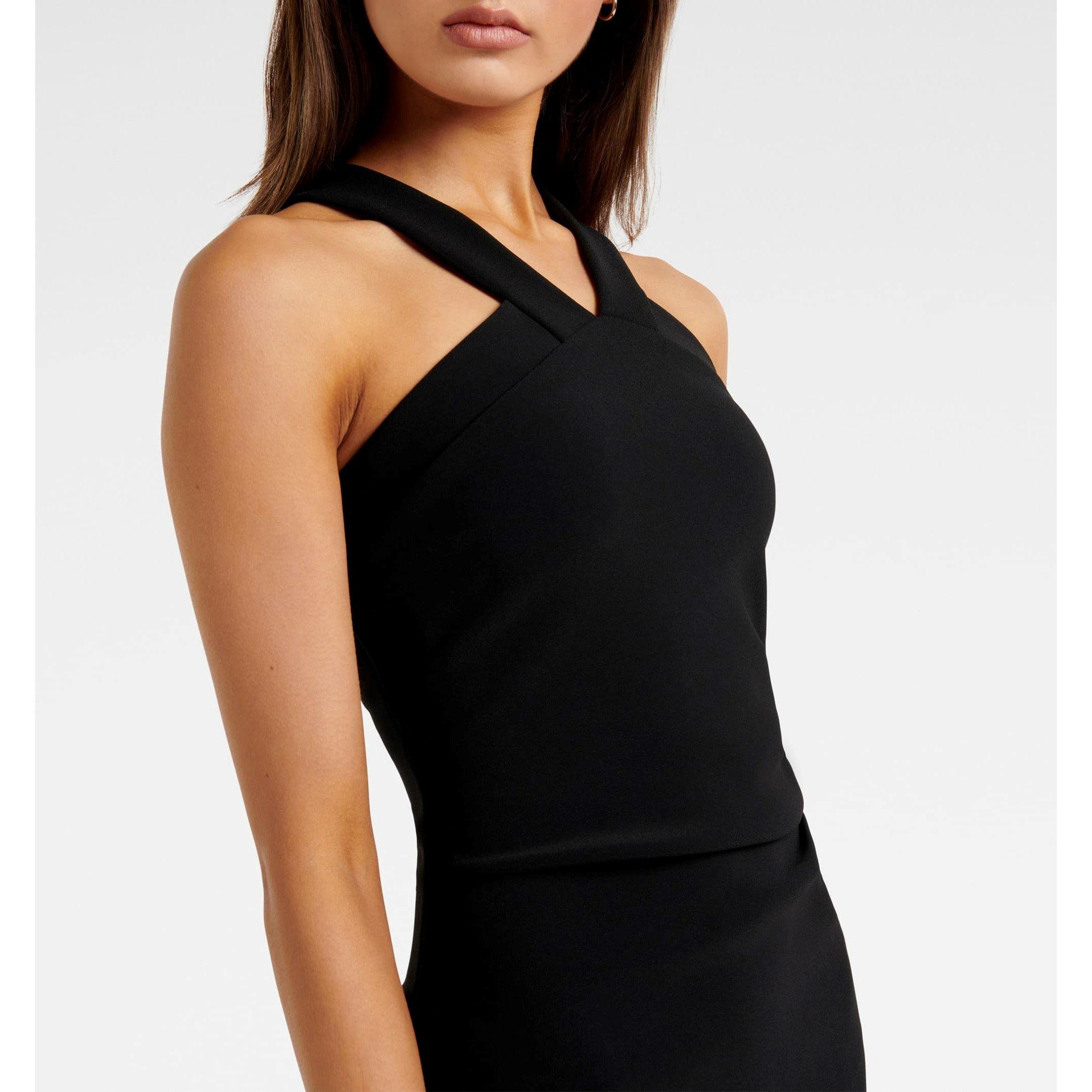 Black - Forever New - Abby Arrow Neck Mini Dress - 4
